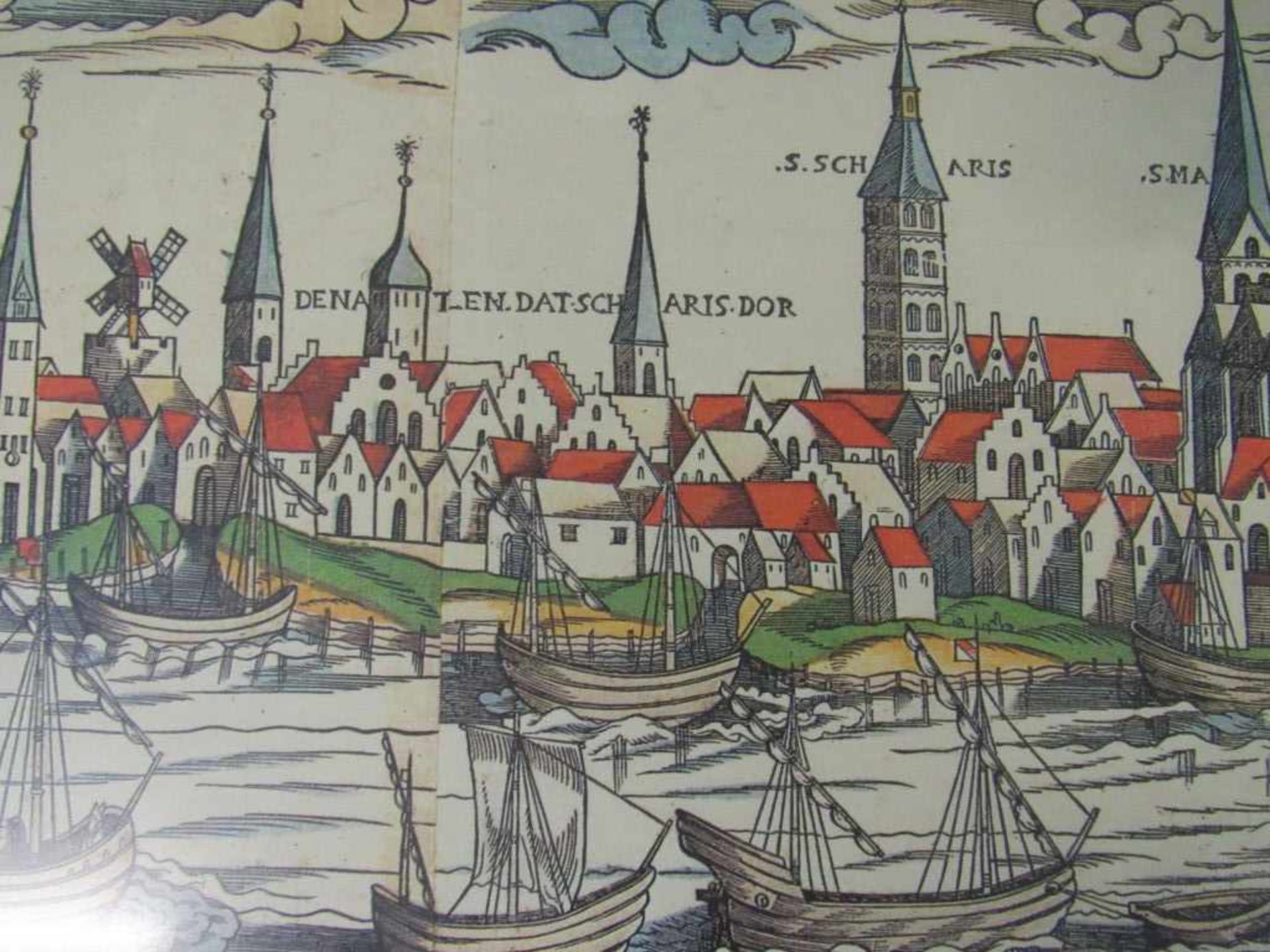 Grafik coloriert Bremen 1564 44x34cm- - -20.00 % buyer's premium on the hammer price19.00 % VAT on