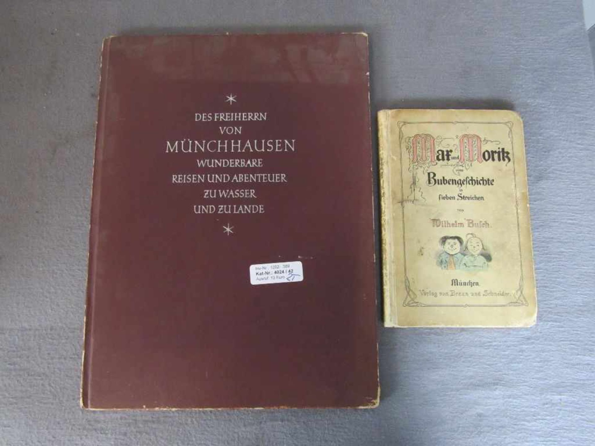 Max und Moritz Wilhelm Busch und Großformat Münchhausen- - -20.00 % buyer's premium on the hammer