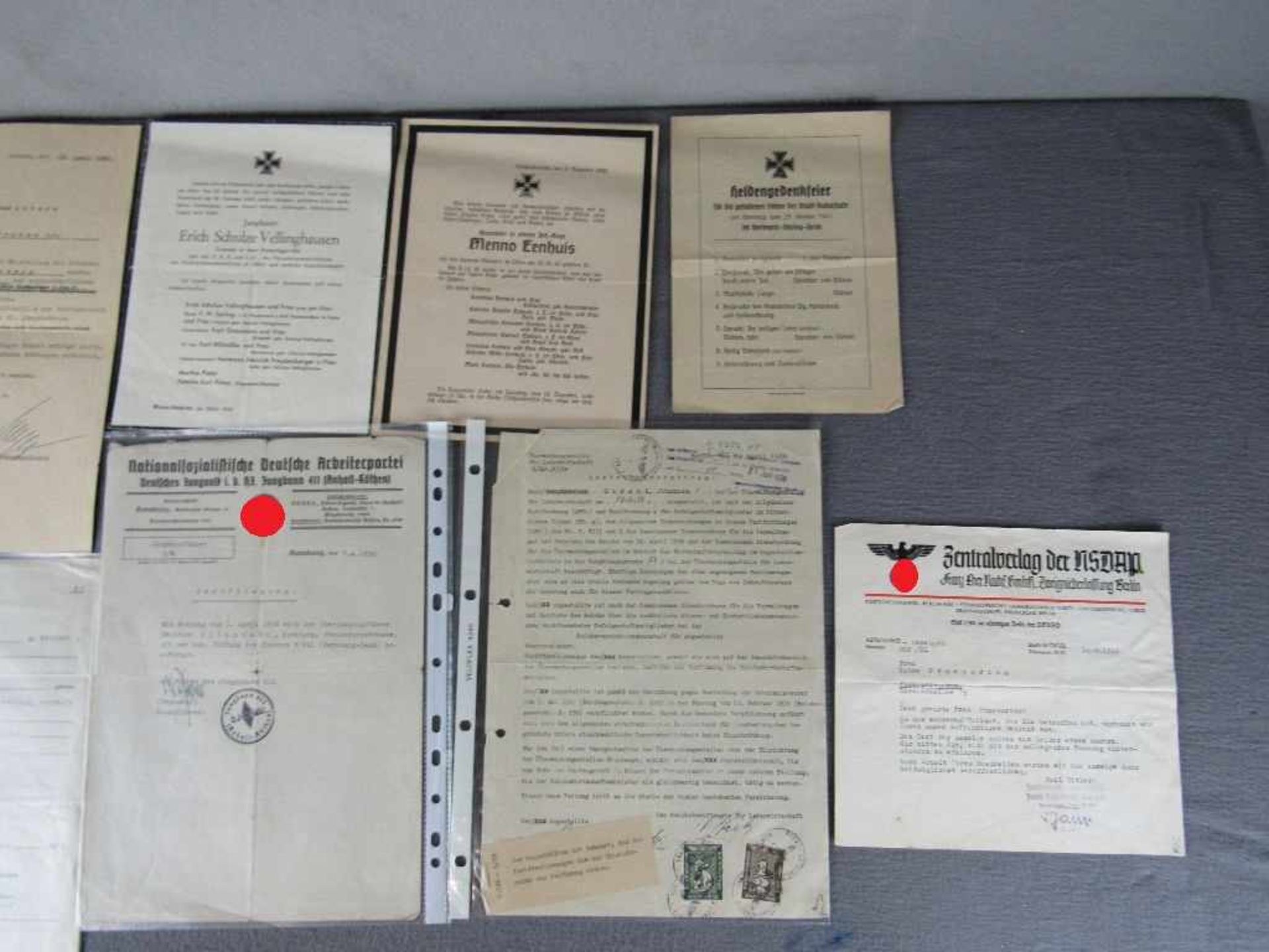 Konvolut Sammlung Dokumente 3. Reich 2.WK 100% original vor 45 auch Sterbeanzeigen- - -20.00 % - Bild 3 aus 3