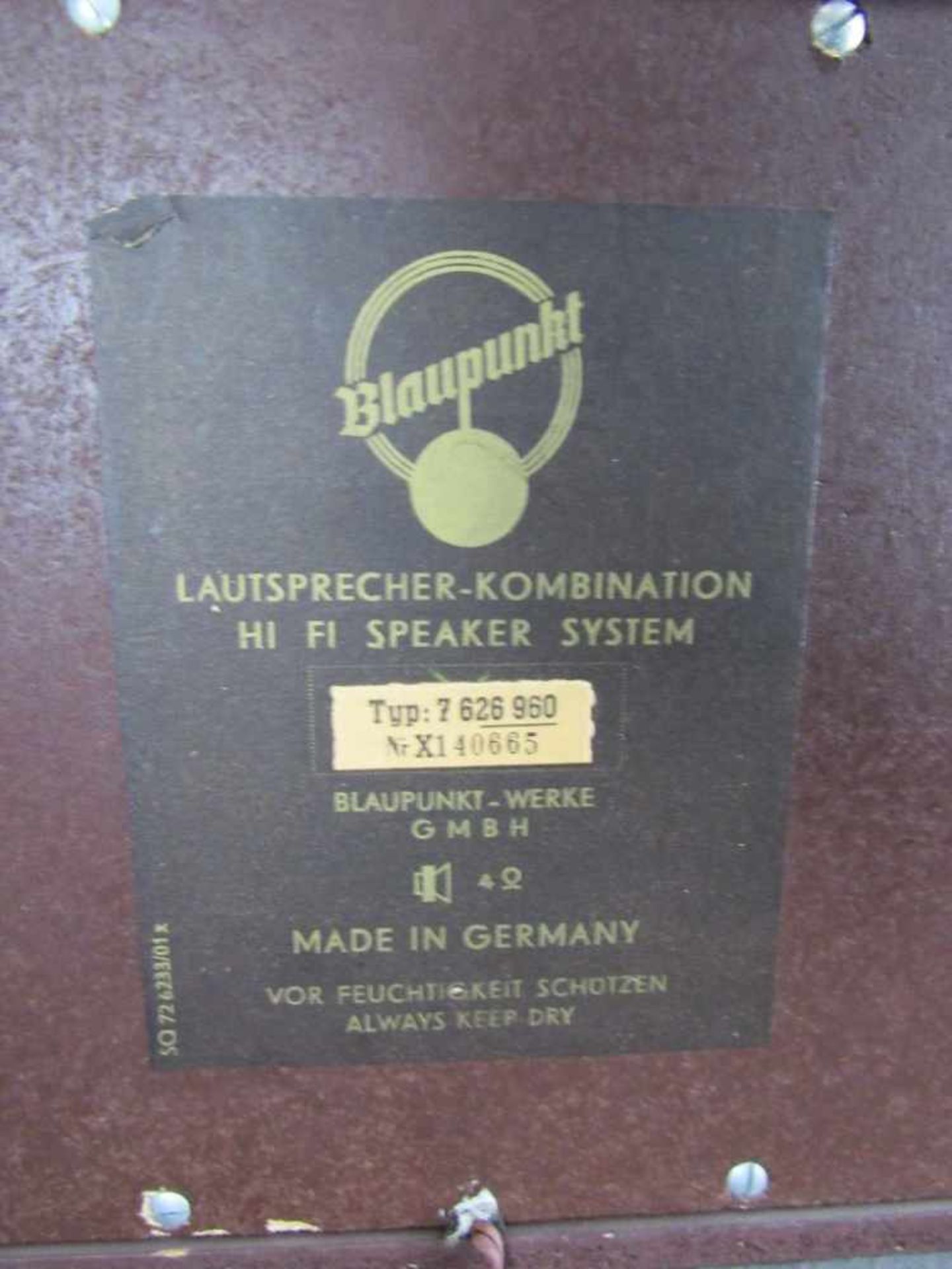 Ein Paar Lautsprecher Boxen 60er Jahre Blaupunkt in Palisander Optik- - -20.00 % buyer's premium - Image 2 of 3