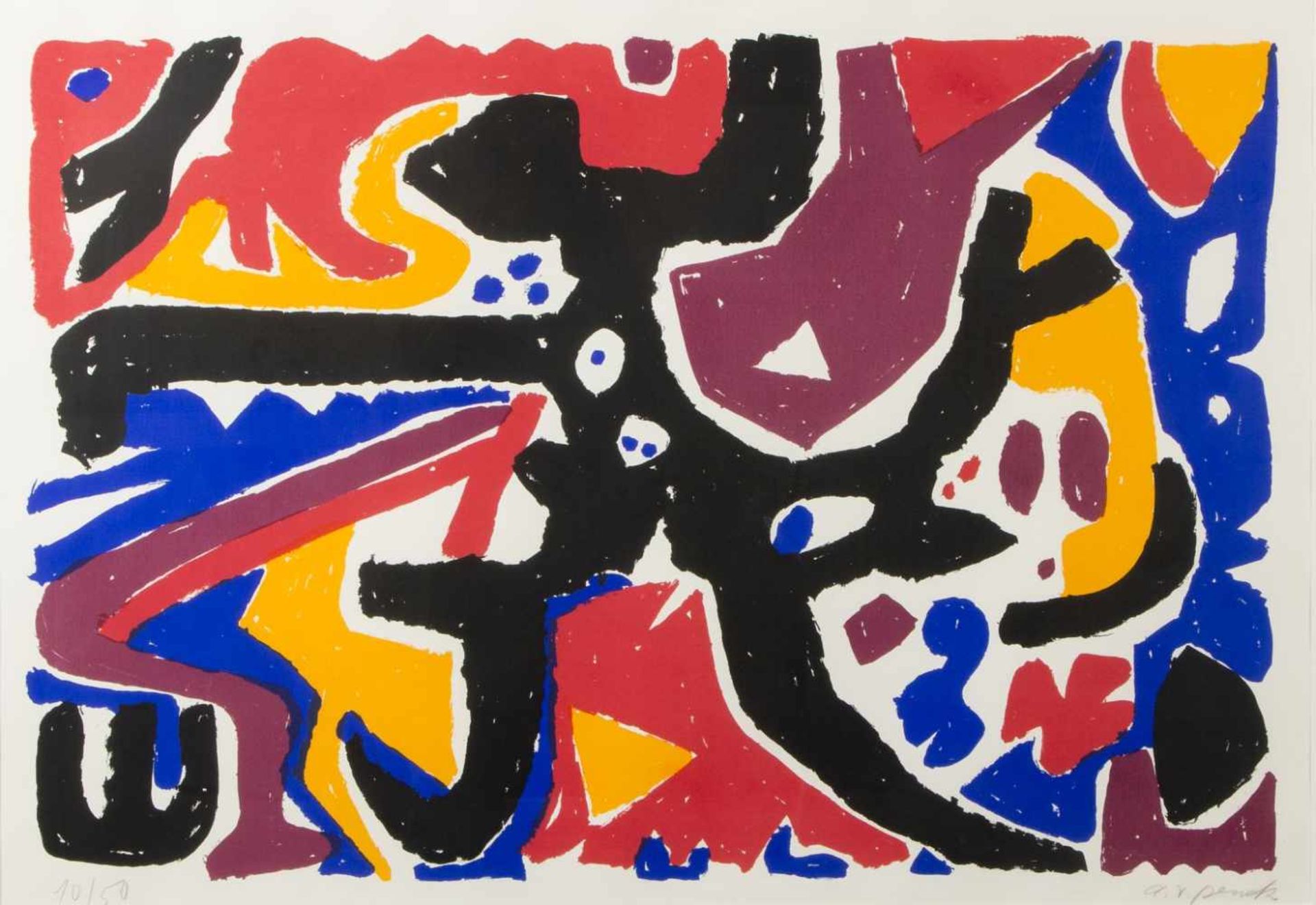 Penck, A.R. 1939 Dresden - Zürich 2017The strong point aus der Mappe Expedition to Holyland. - Bild 2 aus 6