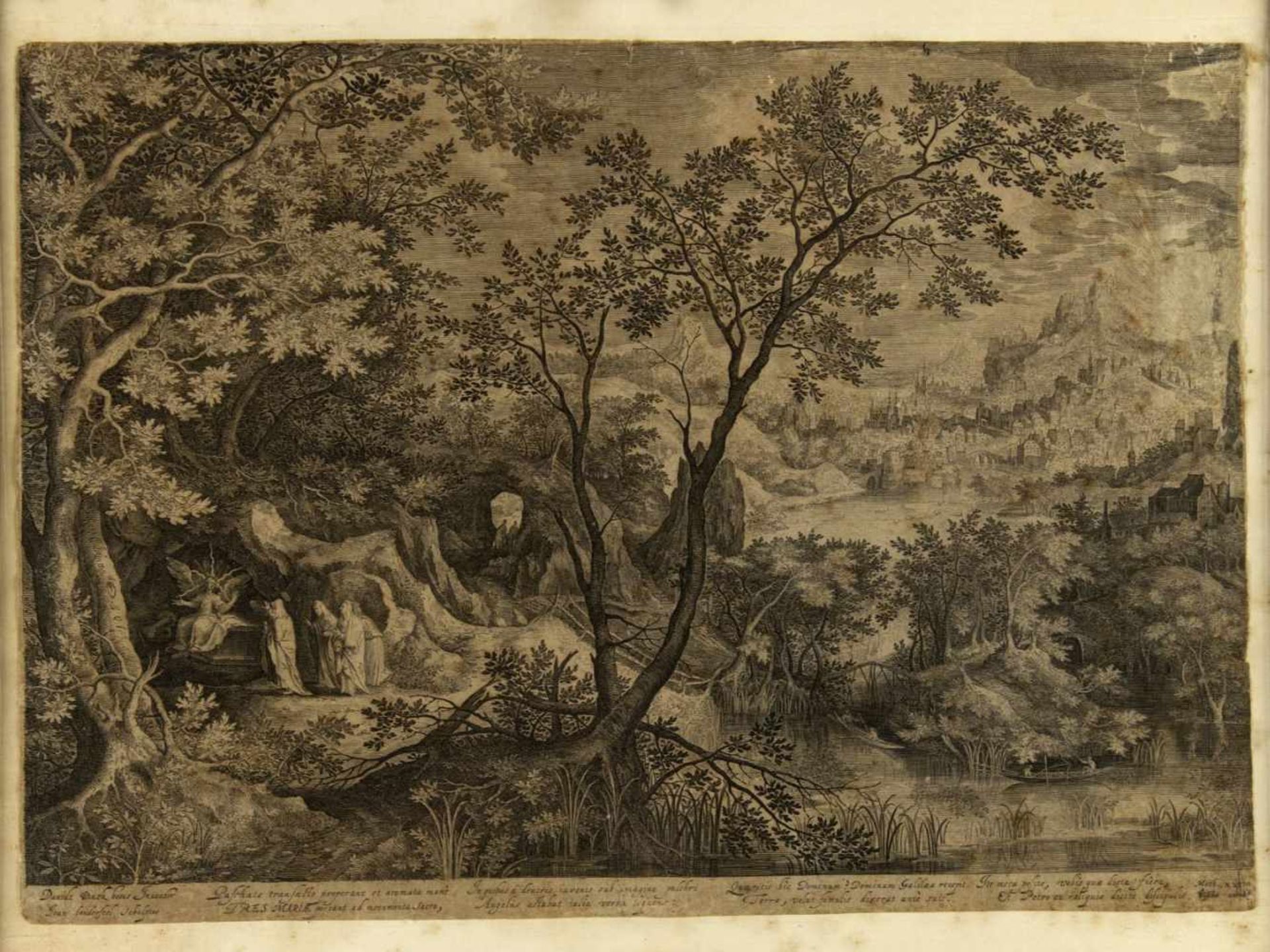 Londerseel, J. Leonardis, G.Landschaft mit den heiligen Frauen am Grabe Christi. Mentre il lanuto - Image 3 of 3