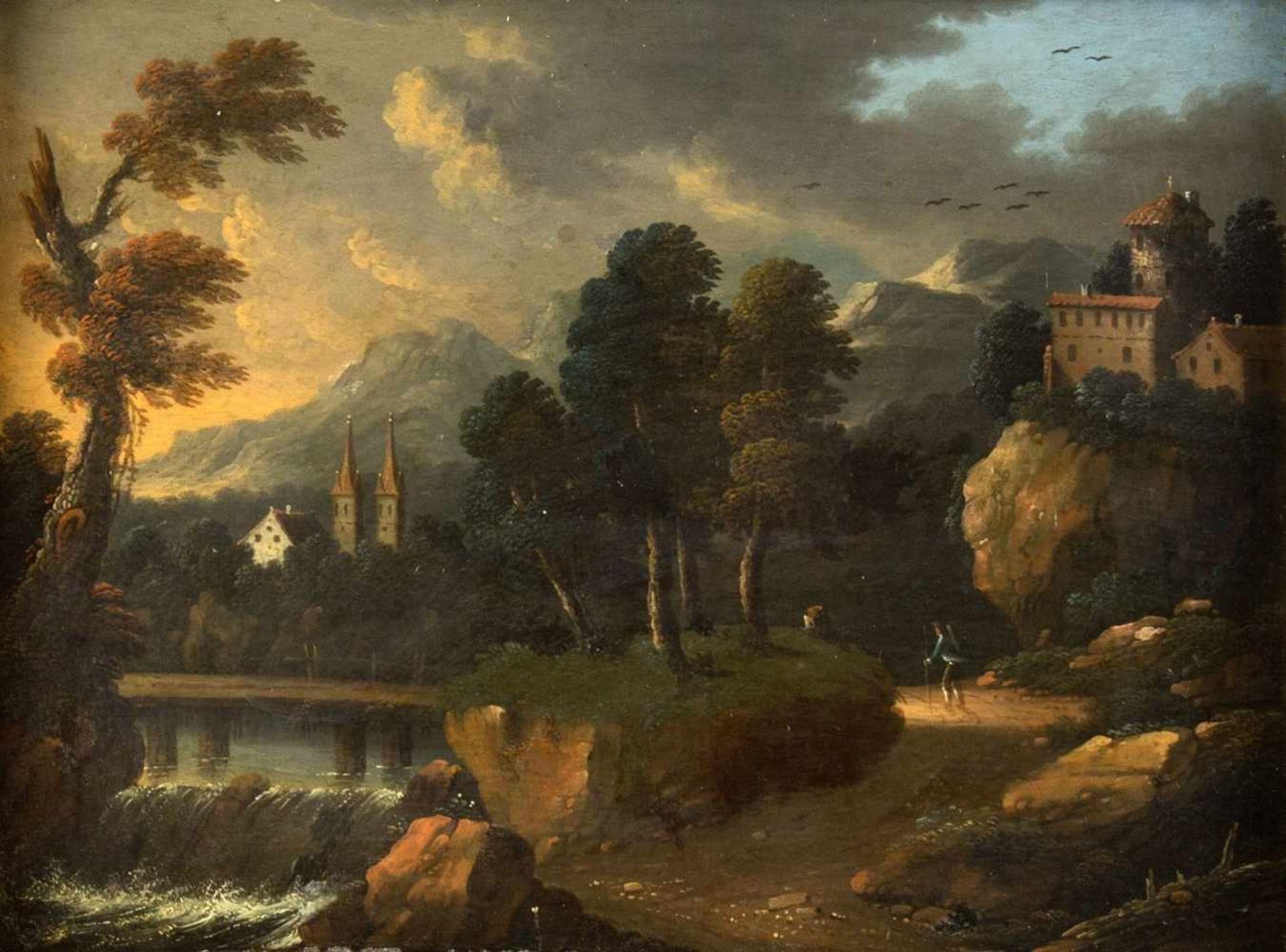 Bemmel, Johann Christoph von. 1717 Nürnberg - Bamberg 1788. Zugeschrieben Berglandschaft mit einer