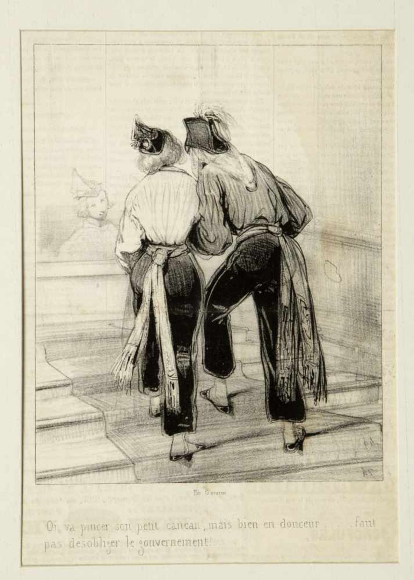 Gavarni. Daumier u.a.Karikaturen. 11 Bll. versch. Techn. Bis 29 x 23 cm. - Bild 4 aus 5