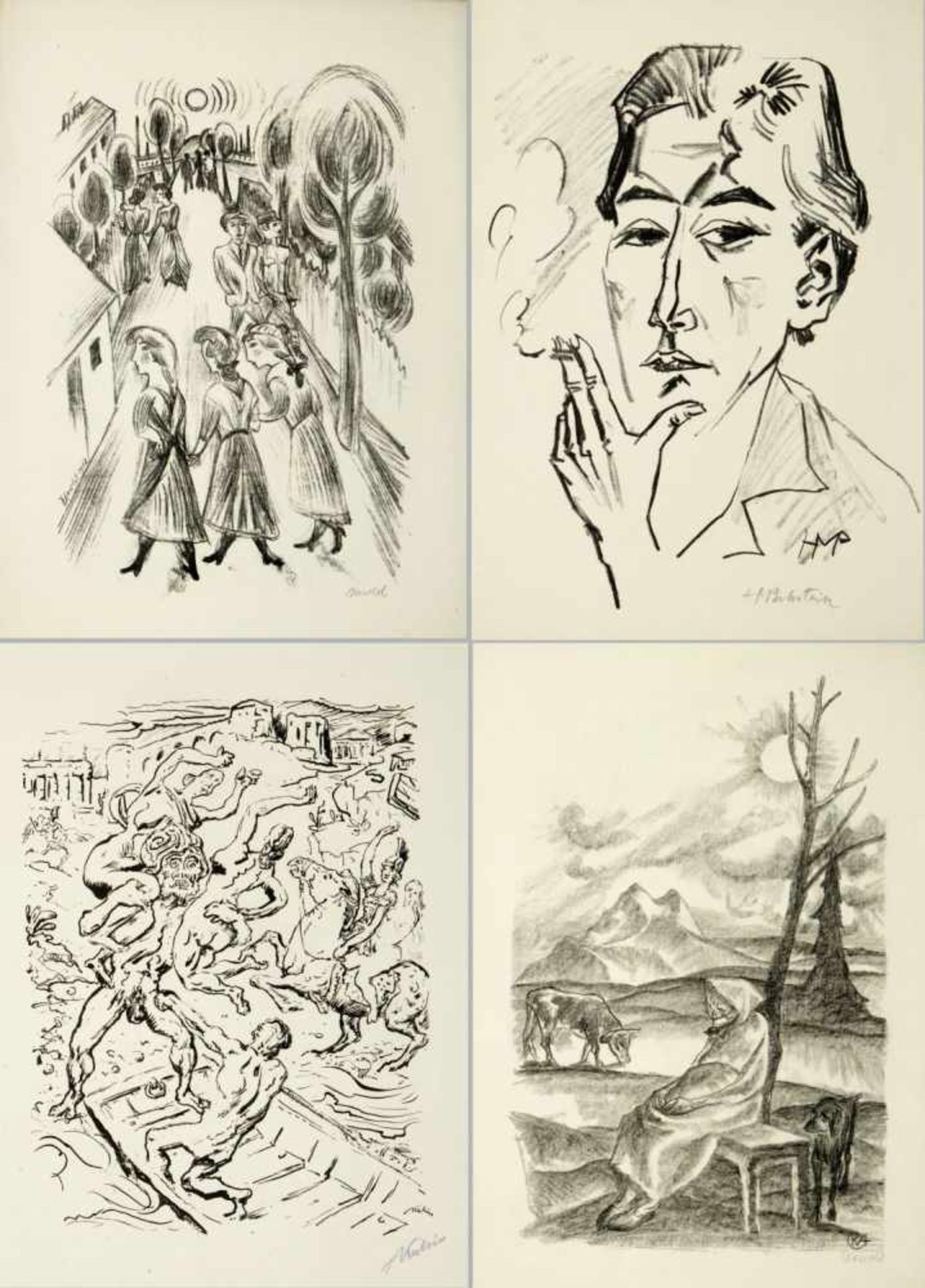 Kubin, Alfred. Pechstein, Max. Arnold, Karl. Unold, Max u.a.Münchener Neue Secession. 18