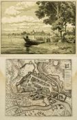 Merian, Matthäus. Lang, Albert u.a.Die Fraueninsel. Donauwörth. Höchstädt u.a. 24 Bll. versch.