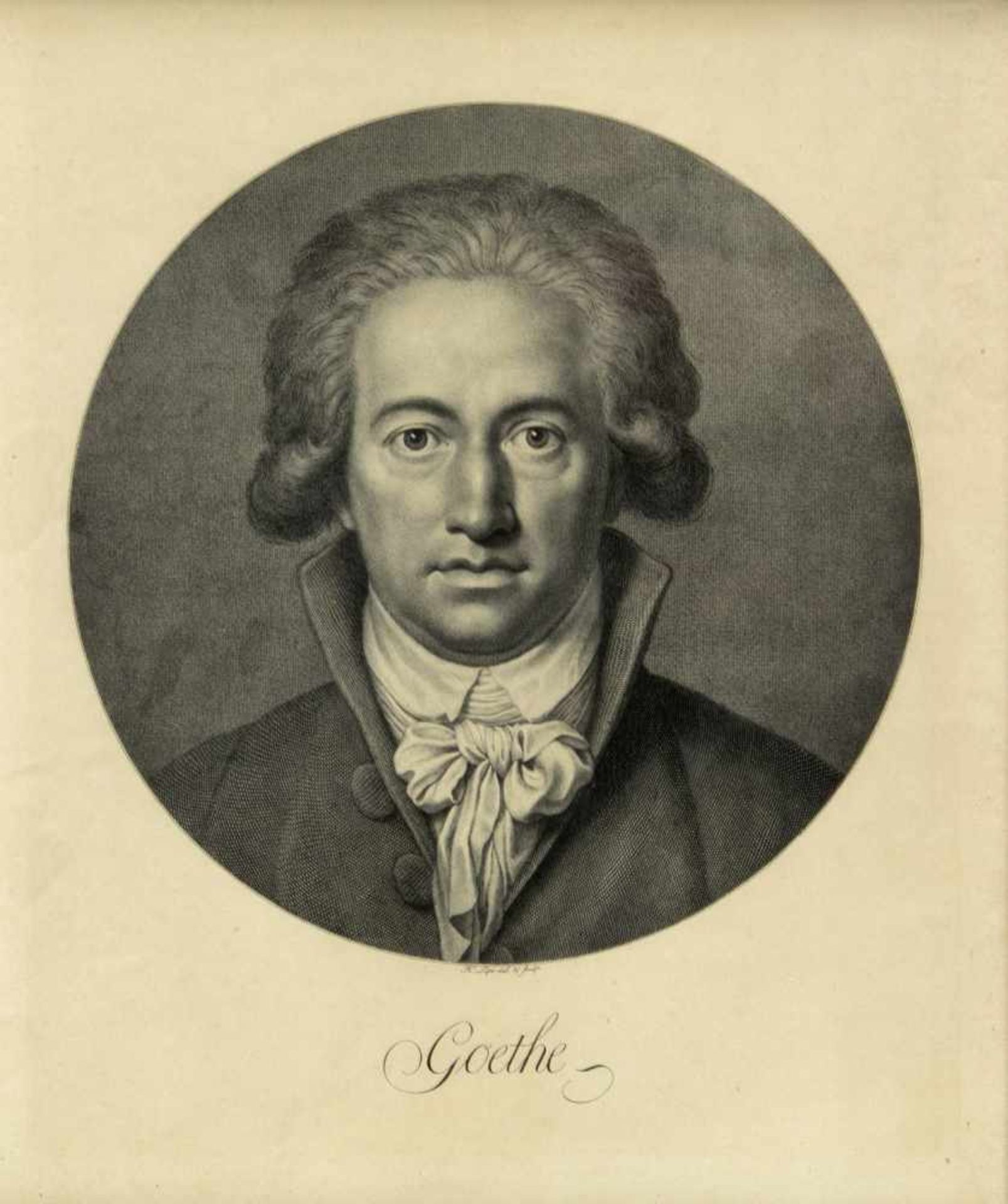 Ambroy. Barth u.a.Sorrows of Werter. Portraits Goethe. Das Gartenhaus in Weimar. 4 Bll. versch. - Bild 3 aus 5