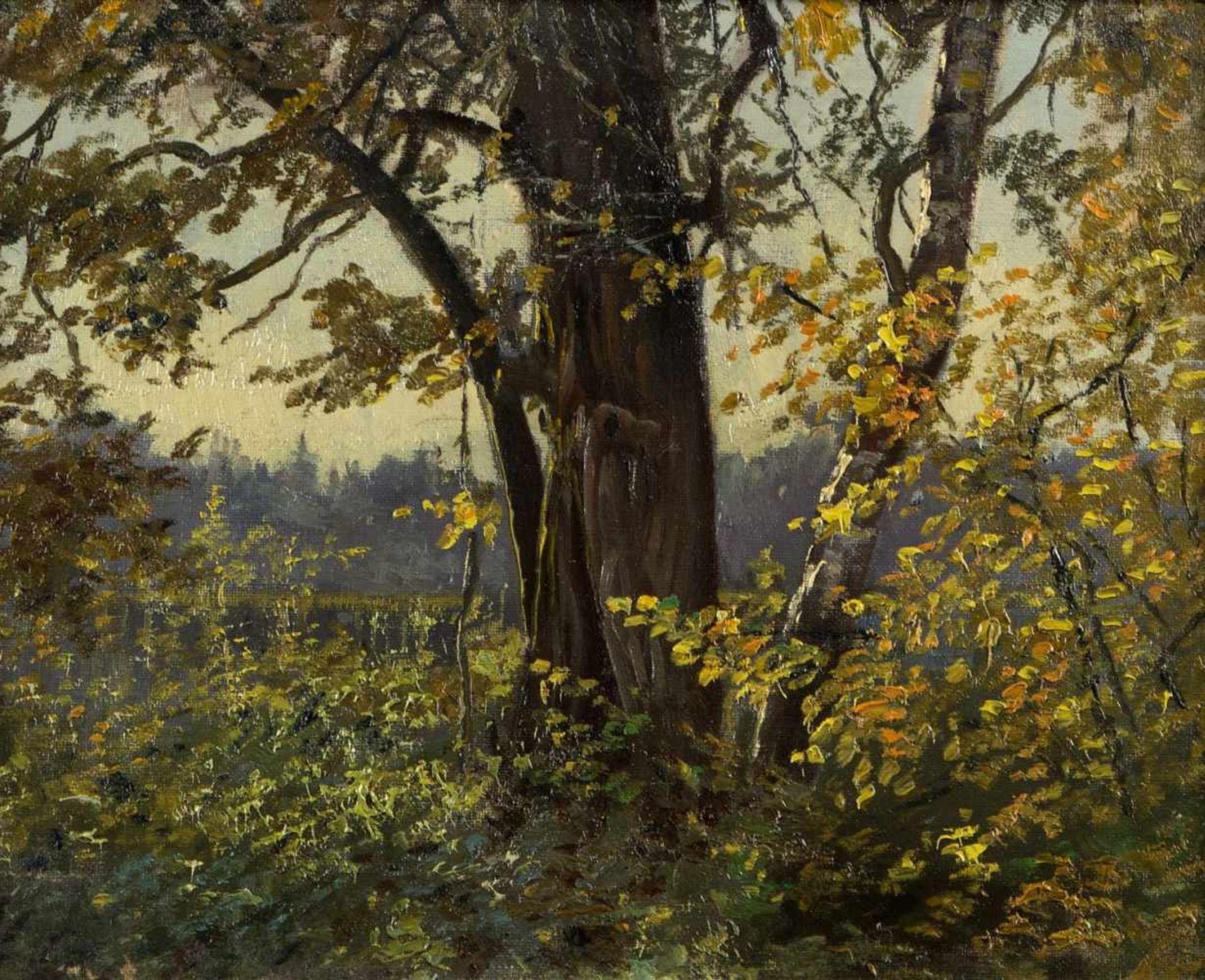 Büchtger, Robert. 1862 Petersburg - München 1951Herbstlicher Wald. Sommerliche Berglandschaft. 2 - Bild 5 aus 6