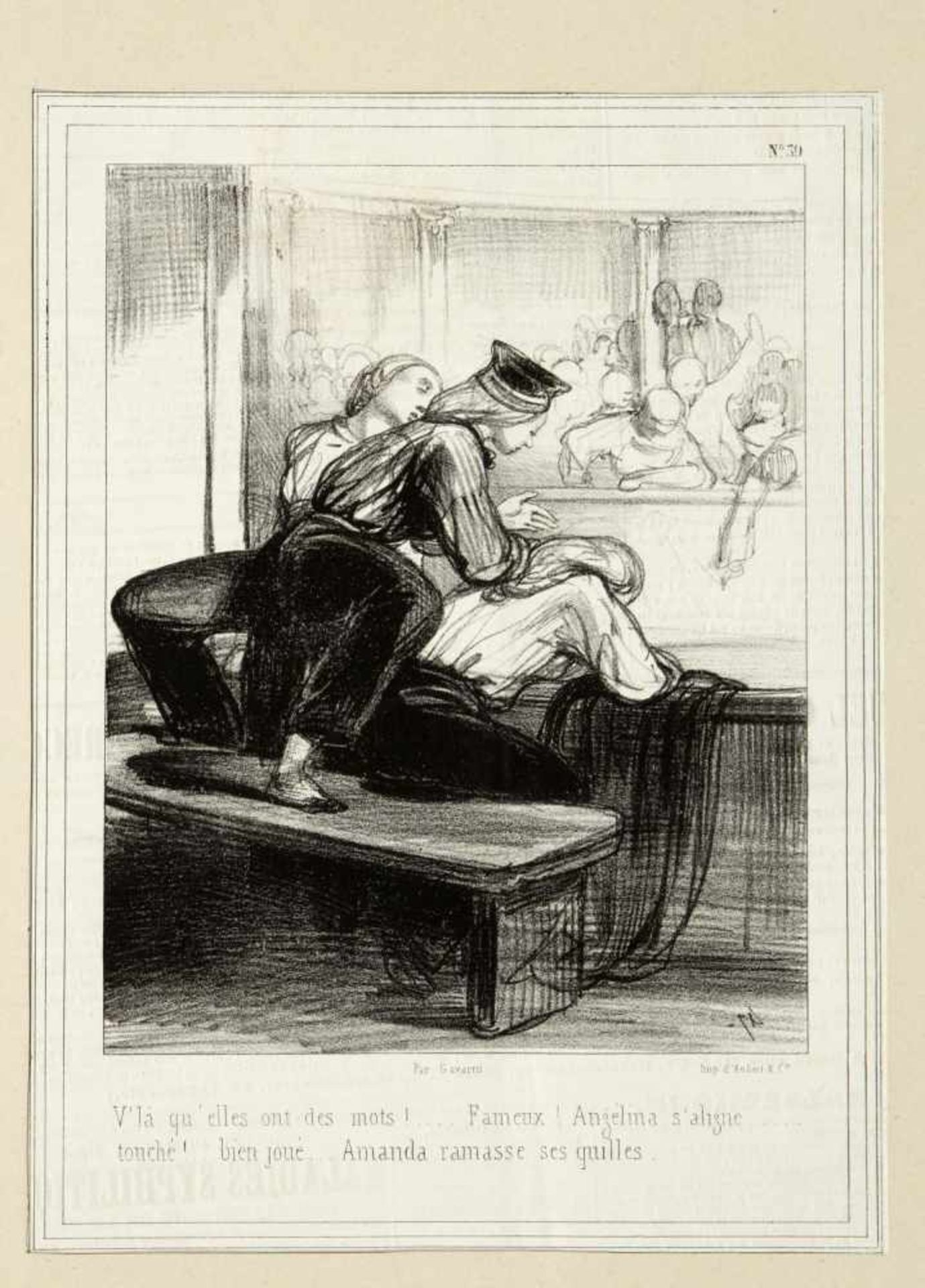 Gavarni. Daumier u.a.Karikaturen. 11 Bll. versch. Techn. Bis 29 x 23 cm. - Bild 5 aus 5