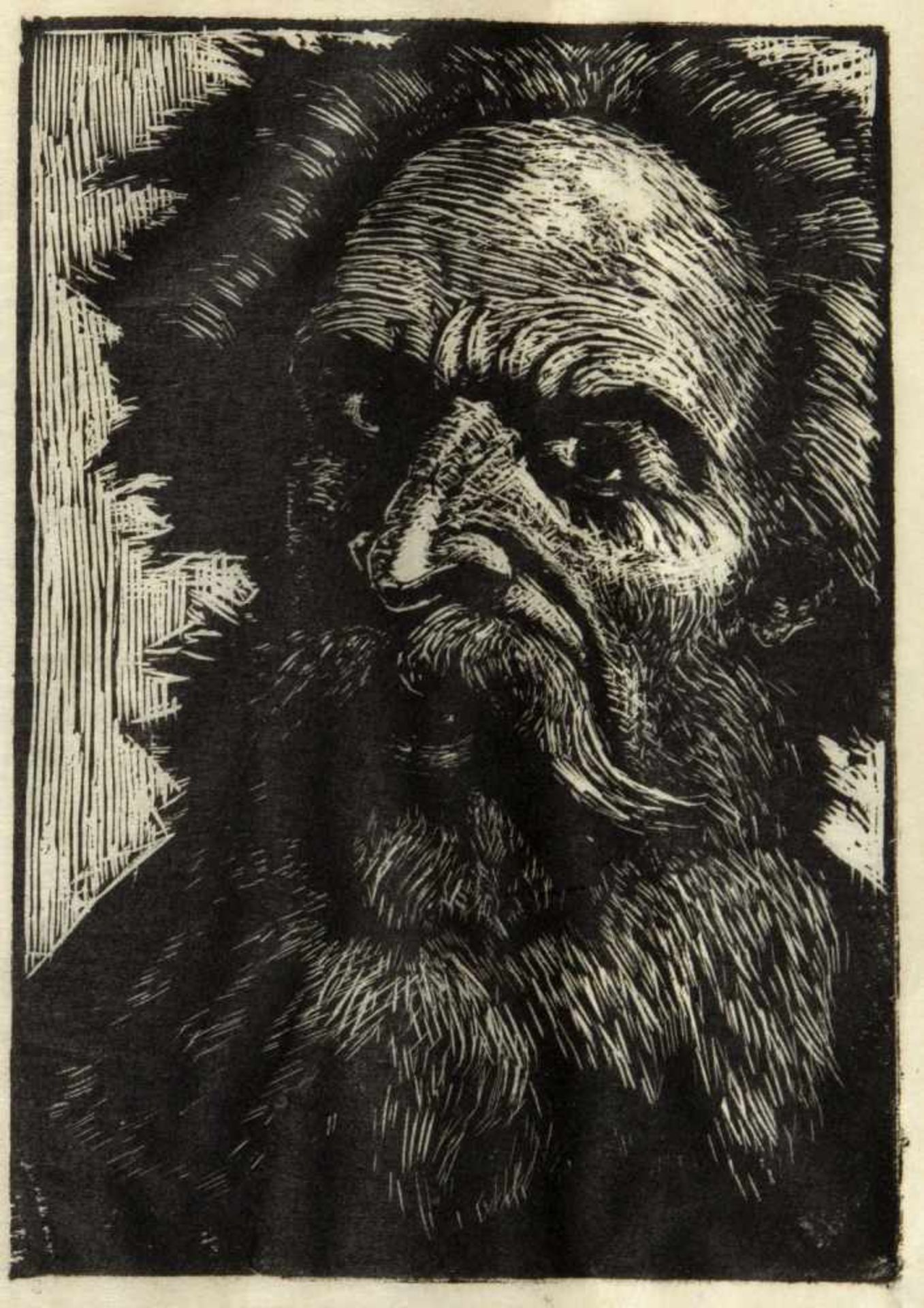 Büchtger, Robert. 1862 Petersburg - München 1951Portraits. 5 Holzschnitte. Bis 16 x 11 cm. Verso auf - Bild 2 aus 3