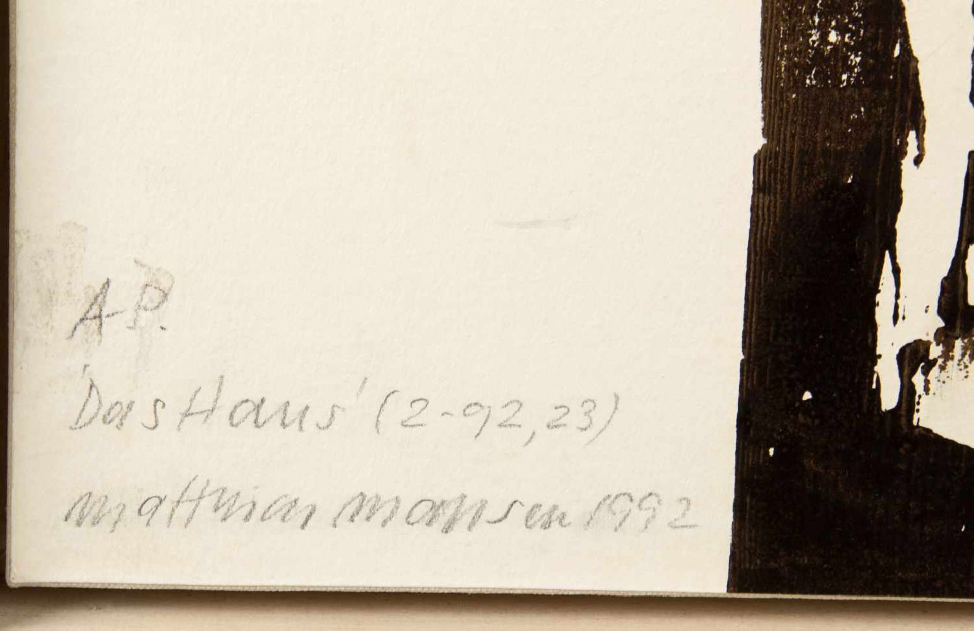 Mansen, Matthias. 1958 RavensburgDas Haus. 3 Farbholzschnitte/Papier, auf Leinwand. Sign., bet. - Bild 5 aus 5