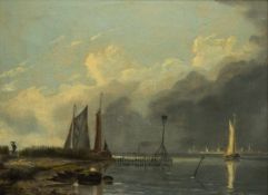 Ten Cate, Hendrik Gerrit. 1803 - Amsterdam - 1856Segelkutter vor der holländische Küste. Öl/Lwd.