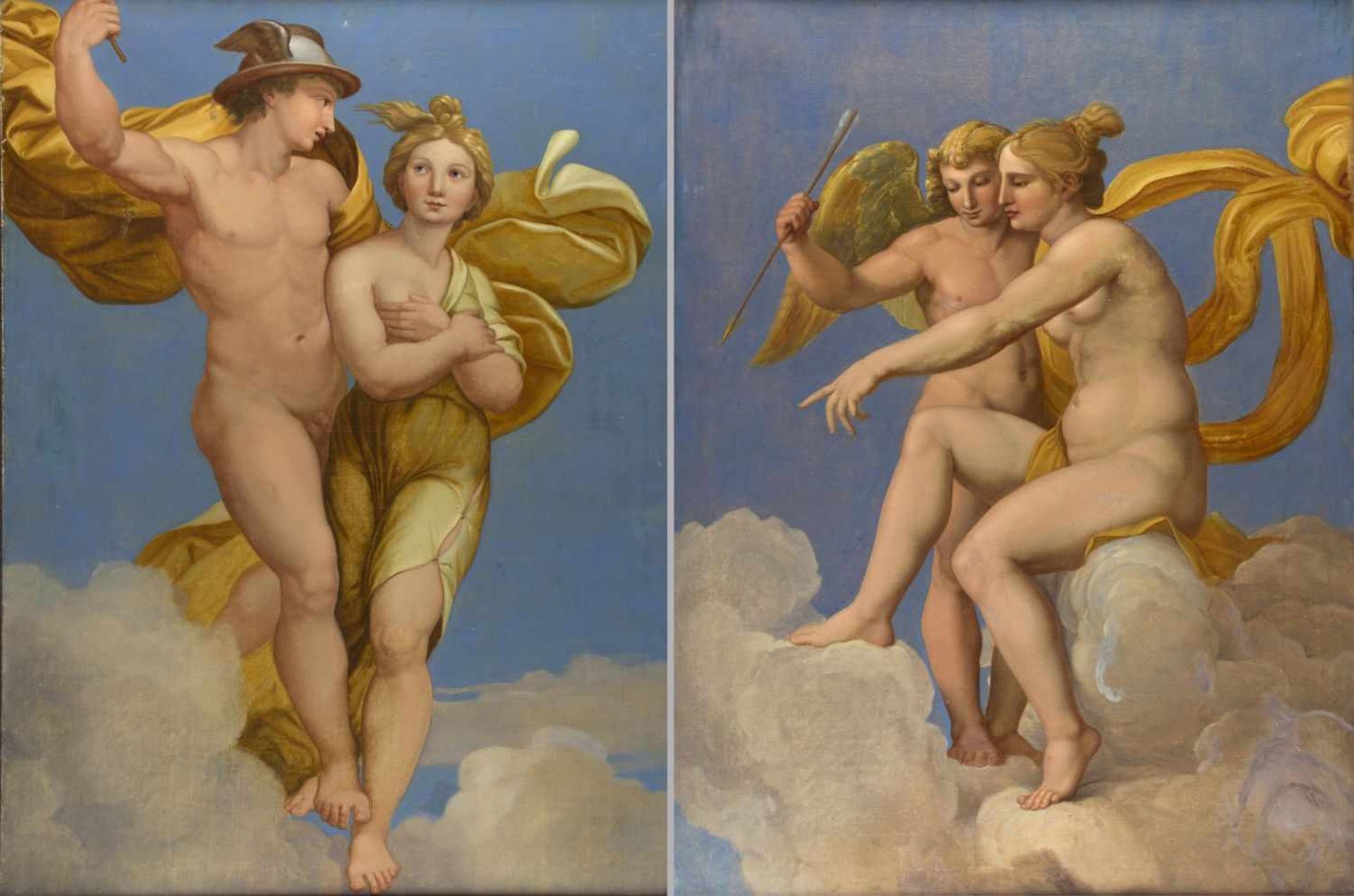 Deutsch, um 1900Amor und Psyche. Amor und Merkur nach den Fresken von Raffael in der Villa