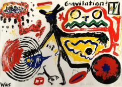 Penck, A.R. 1939 Dresden - Zürich 2017Was ist Gravitation?. Farbserigraphie. Sign. und num. Ex. 2/