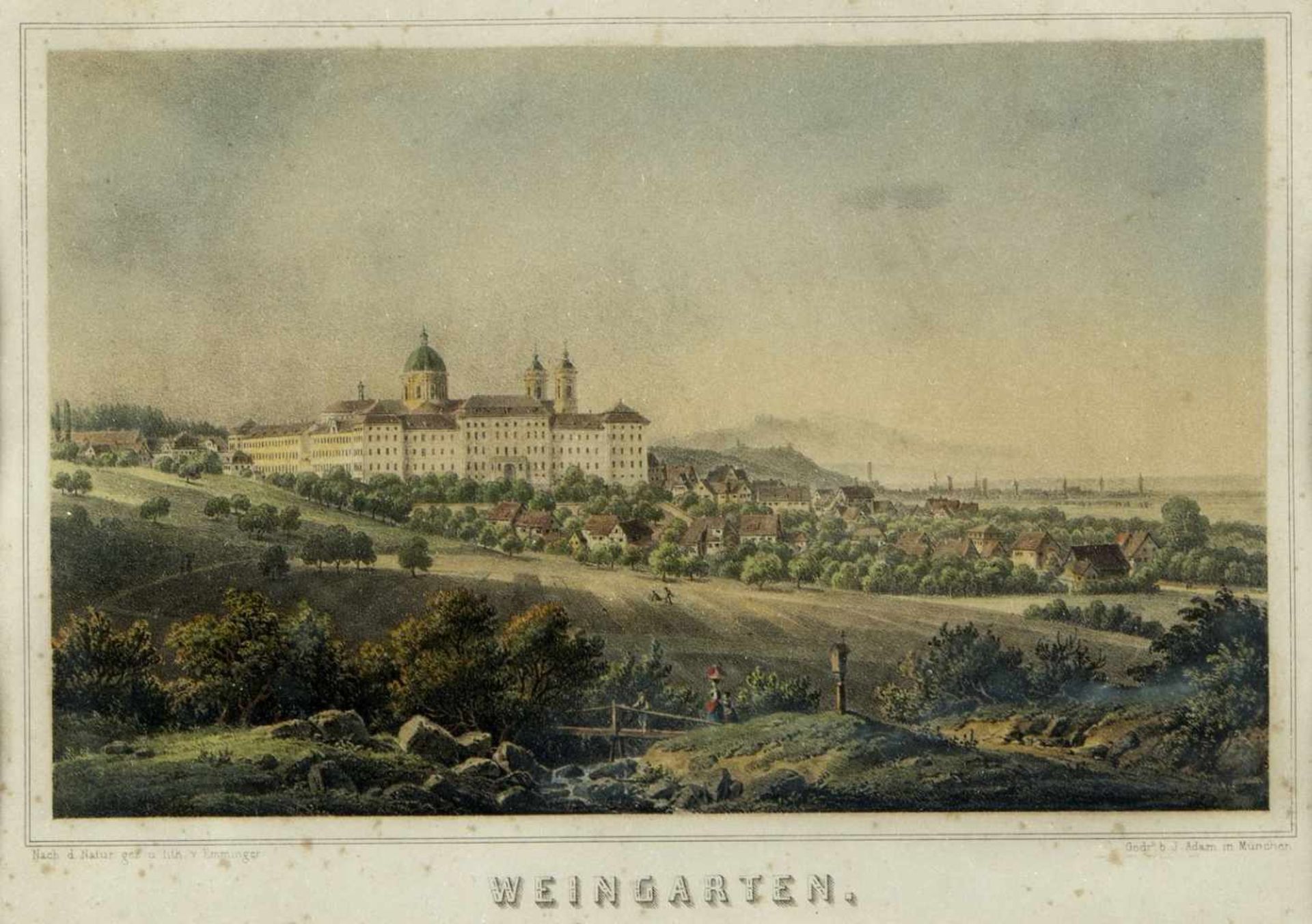 Emminger u.a.Weingarten. Blankenheim. Würzburg u.a. 15 Bll. versch. Techn. Bis 19 x 27,5 cm. - Bild 2 aus 5