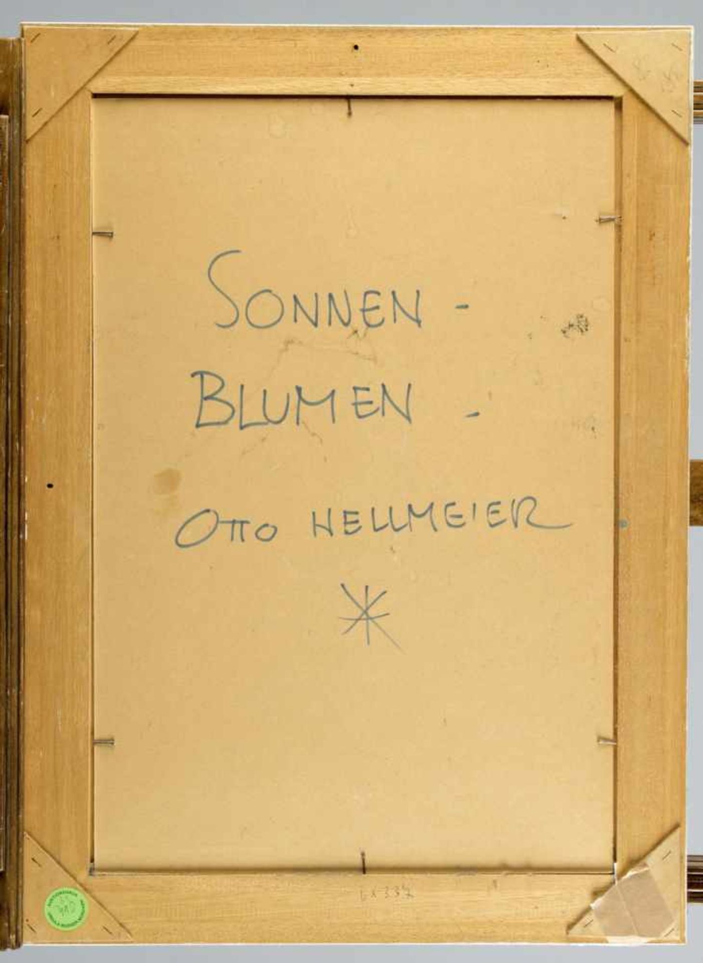 Hellmeier, Otto. 1908 - Weilheim - 1996Blumenstillleben mit Sonnenblumen und einem Primelstock. 2 - Bild 6 aus 7