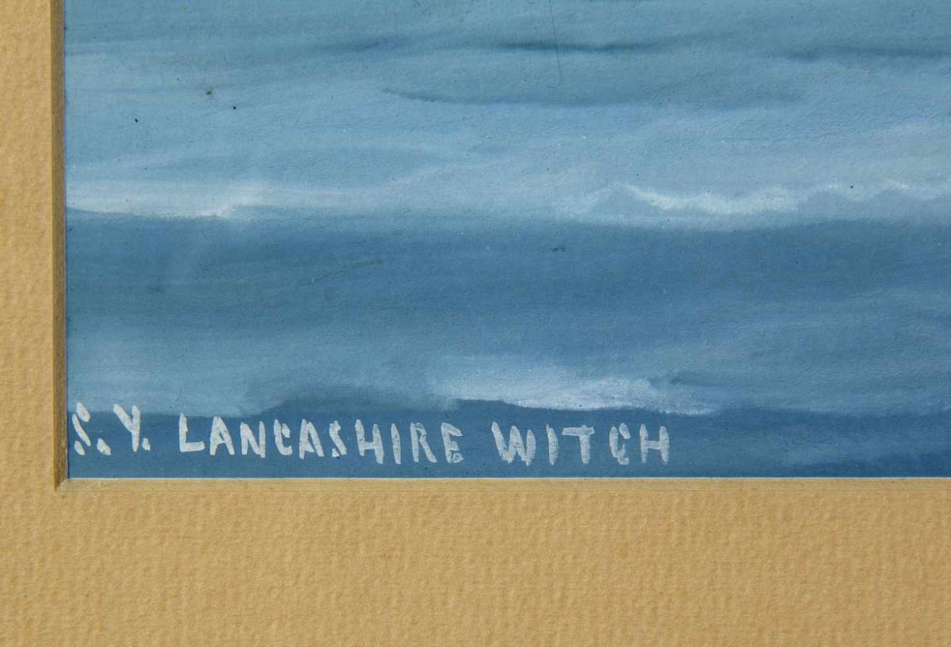England, Ende 19. Jh.S.Y. Lancashire Witch vor Neapel. Gouache. Bet. 40 x 58 cm. Wasserschaden und - Bild 2 aus 3