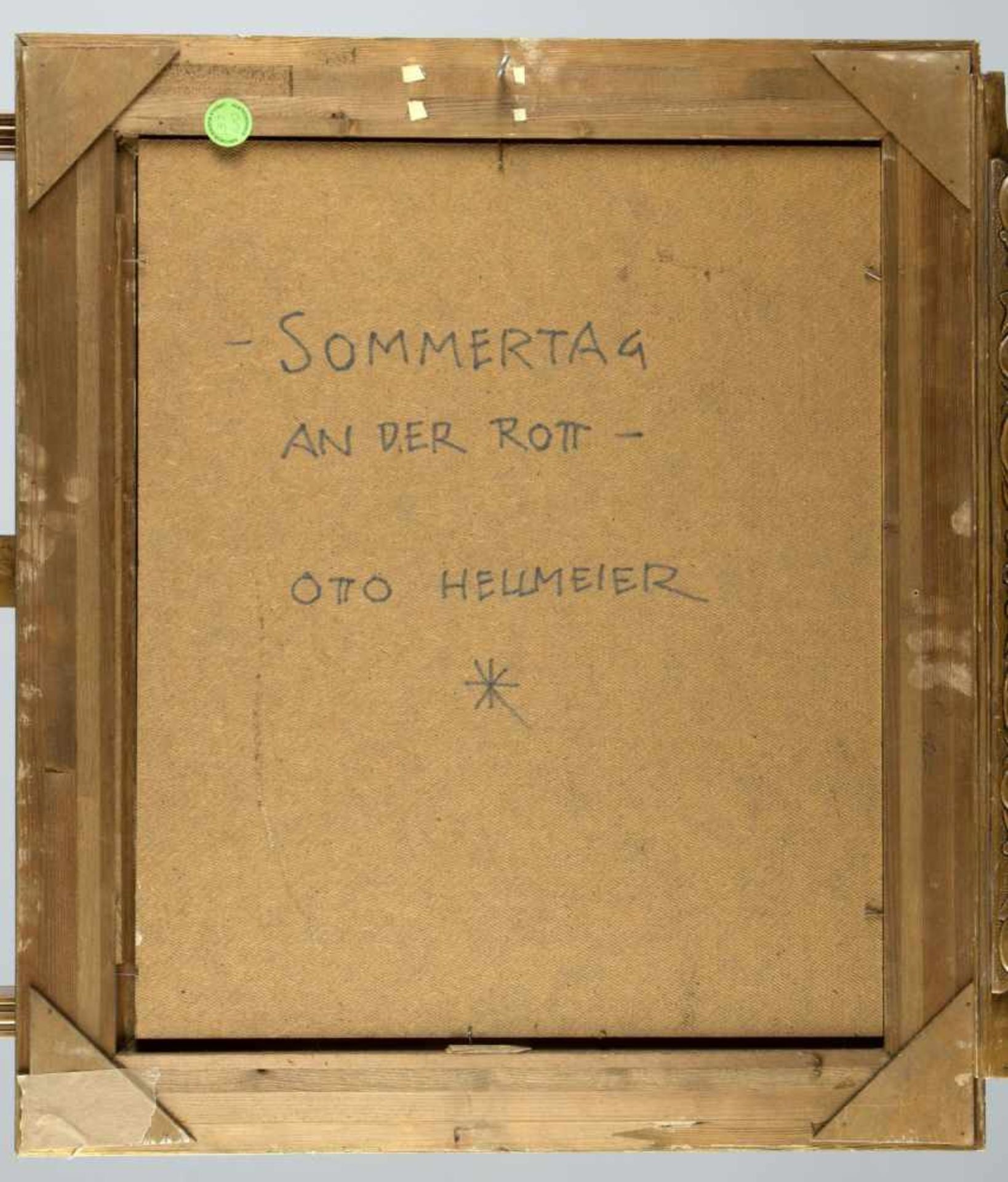 Hellmeier, Otto. 1908 - Weilheim - 1996Sommertag an der Rott. Öl/Hartfaser. Sign. und dat. (19)68. - Bild 3 aus 3