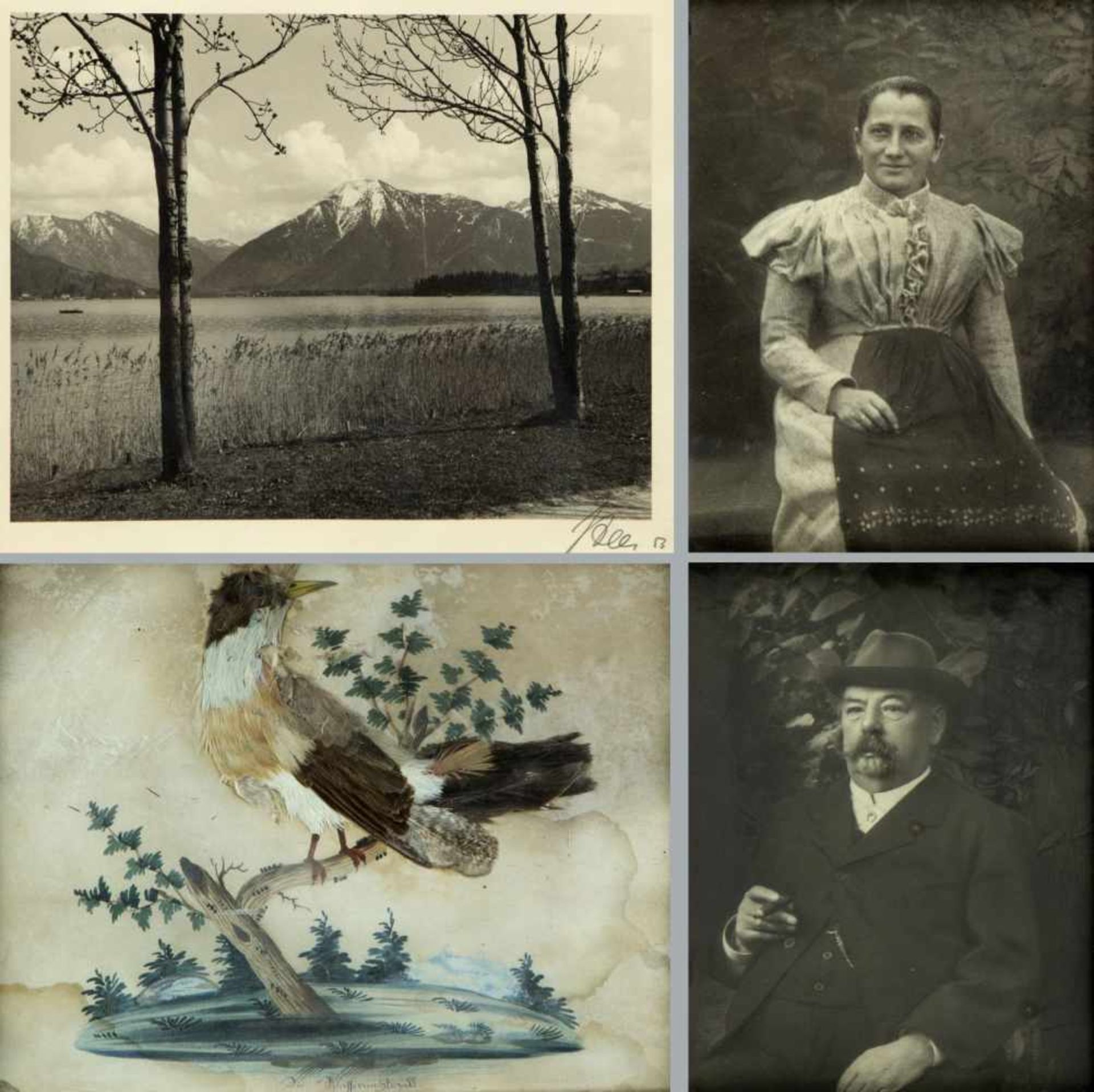 Photographien u.a.Portraits, Personen, Landschaft u.a. 15 versch. Techn. Bis 31 x 23 cm.