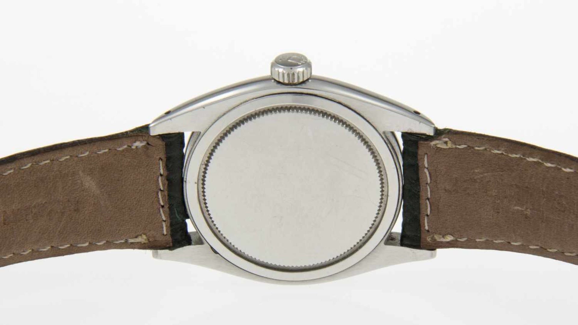 Rolex-Armbanduhr PrecisionStahlgehäuse. Plexiglas. Weißes Zifferblatt mit goldfarbenen - Bild 5 aus 5