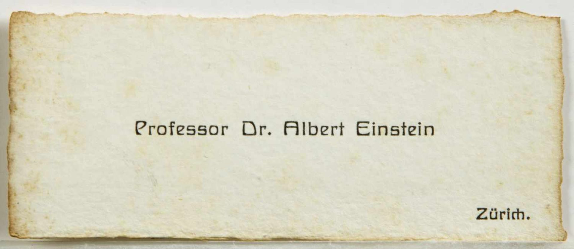 Visitenkarte von Albert EinsteinVerso eine Zeichnung, wohl mit einer Darstellung einer Antenne - Bild 2 aus 3