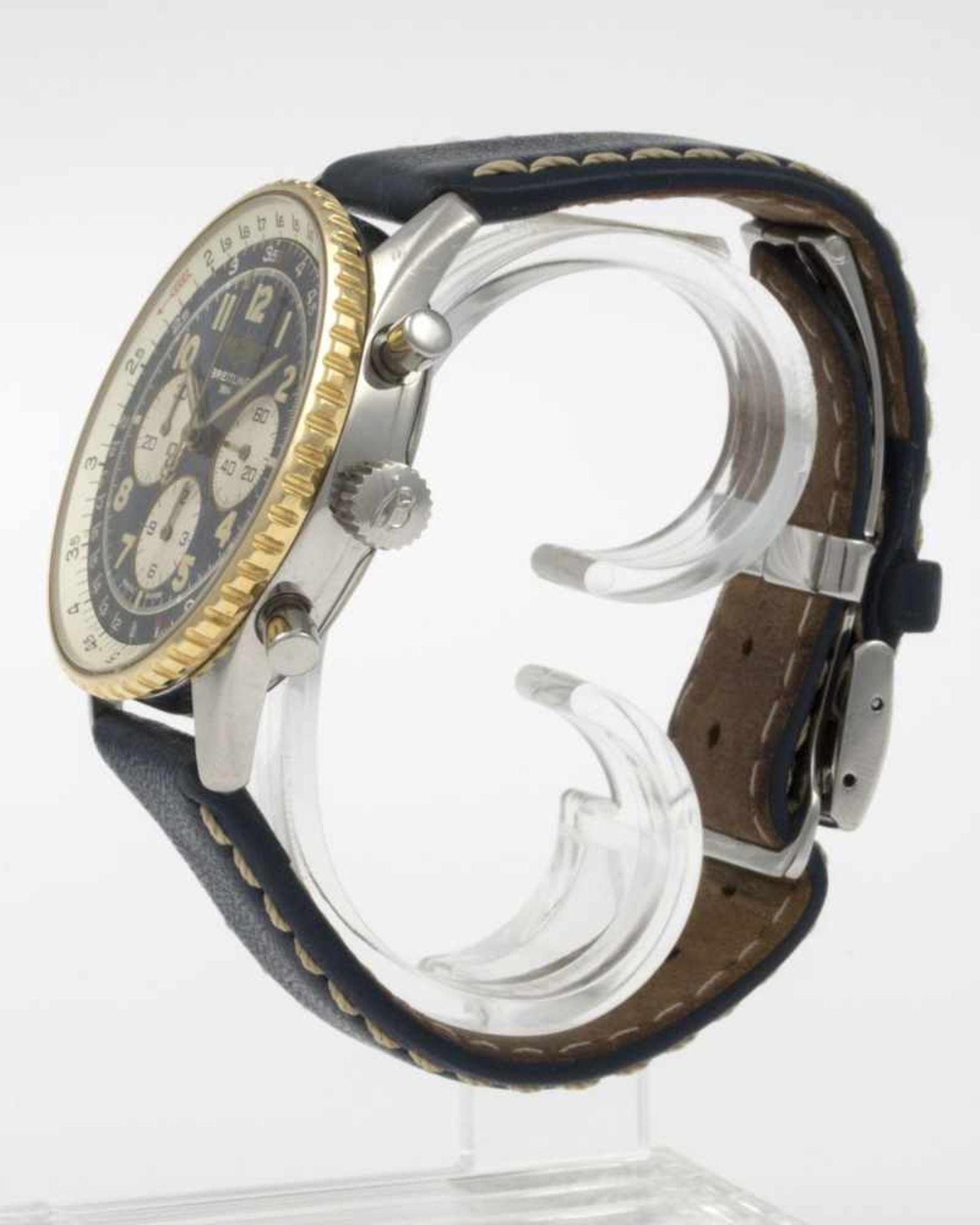 Breitling-Armbanduhr Chronograph Navitimer 92Gehäuse aus Stahl. Beidseitig drehbare Lünette aus - Bild 2 aus 5