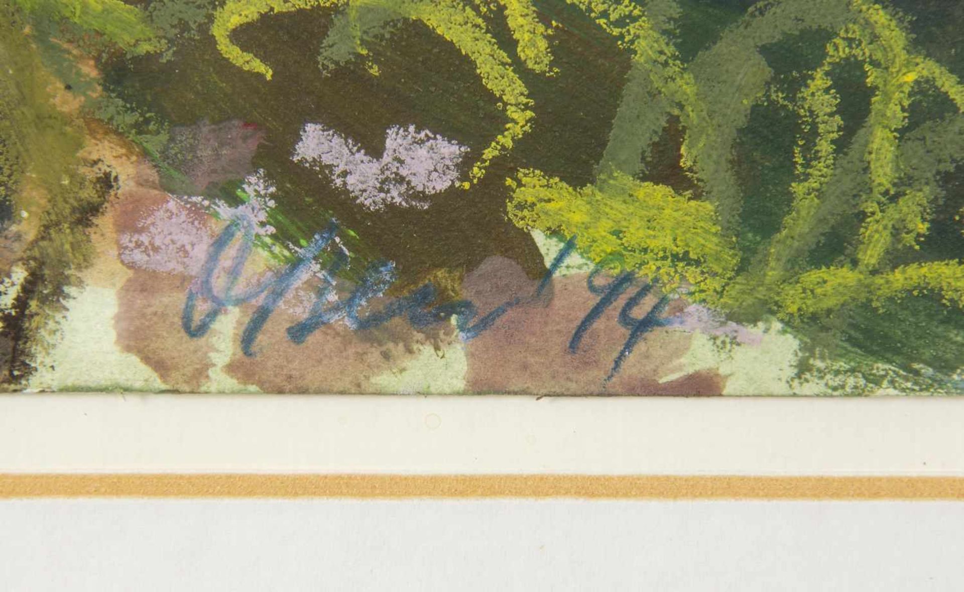 OlsenFelsen an der Küste. 4 Gouachen mit Farbkreide. Sign. und dat. (19)94. 29,5 x 39,5 cm. - Bild 7 aus 7