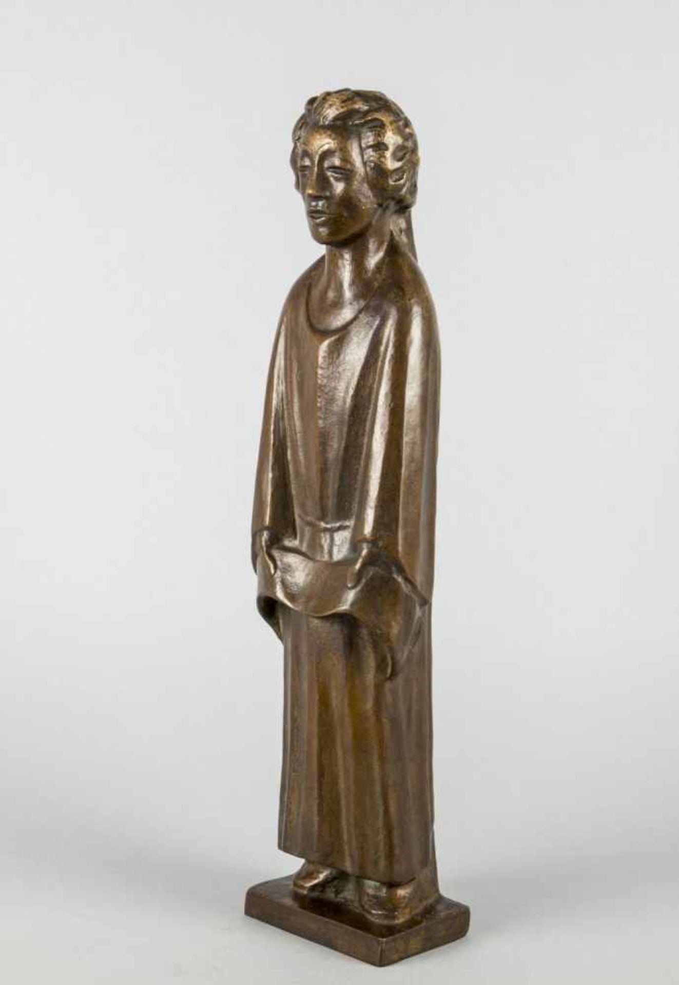 Barlach, Ernst. 1870 Wedel - Rostock 1938Der Sänger (singender Klosterschüler). Bronze, braun - Bild 2 aus 9