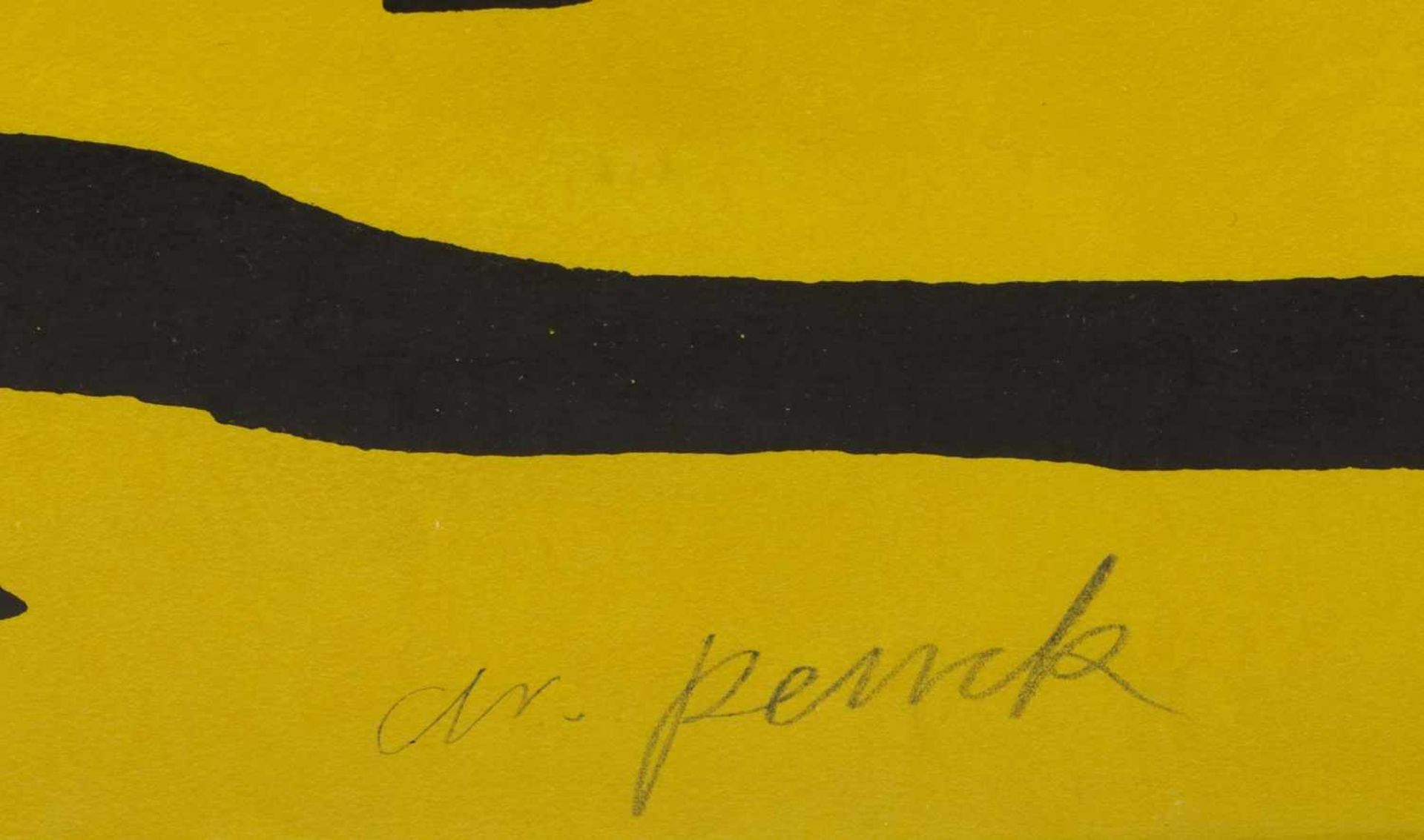 Penck, A.R. 1939 Dresden - Zürich 2017Anfang im Osten. Farbholzschnitt. Sign. und num. Ex. II/III. - Bild 2 aus 2