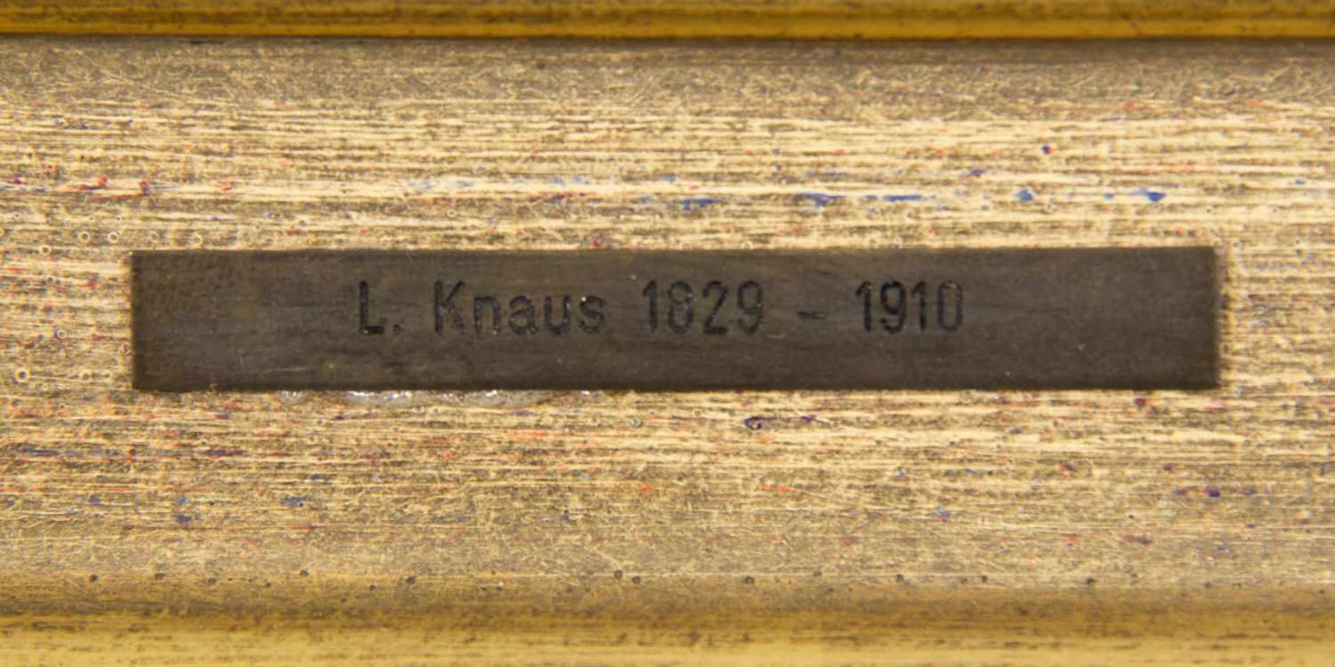 Knaus, Ludwig. 1829 Wiesbaden - Berlin 1910Fröhliche Runde am Kachelofen. Öl/Holz. Sign. und dat. - Bild 4 aus 5
