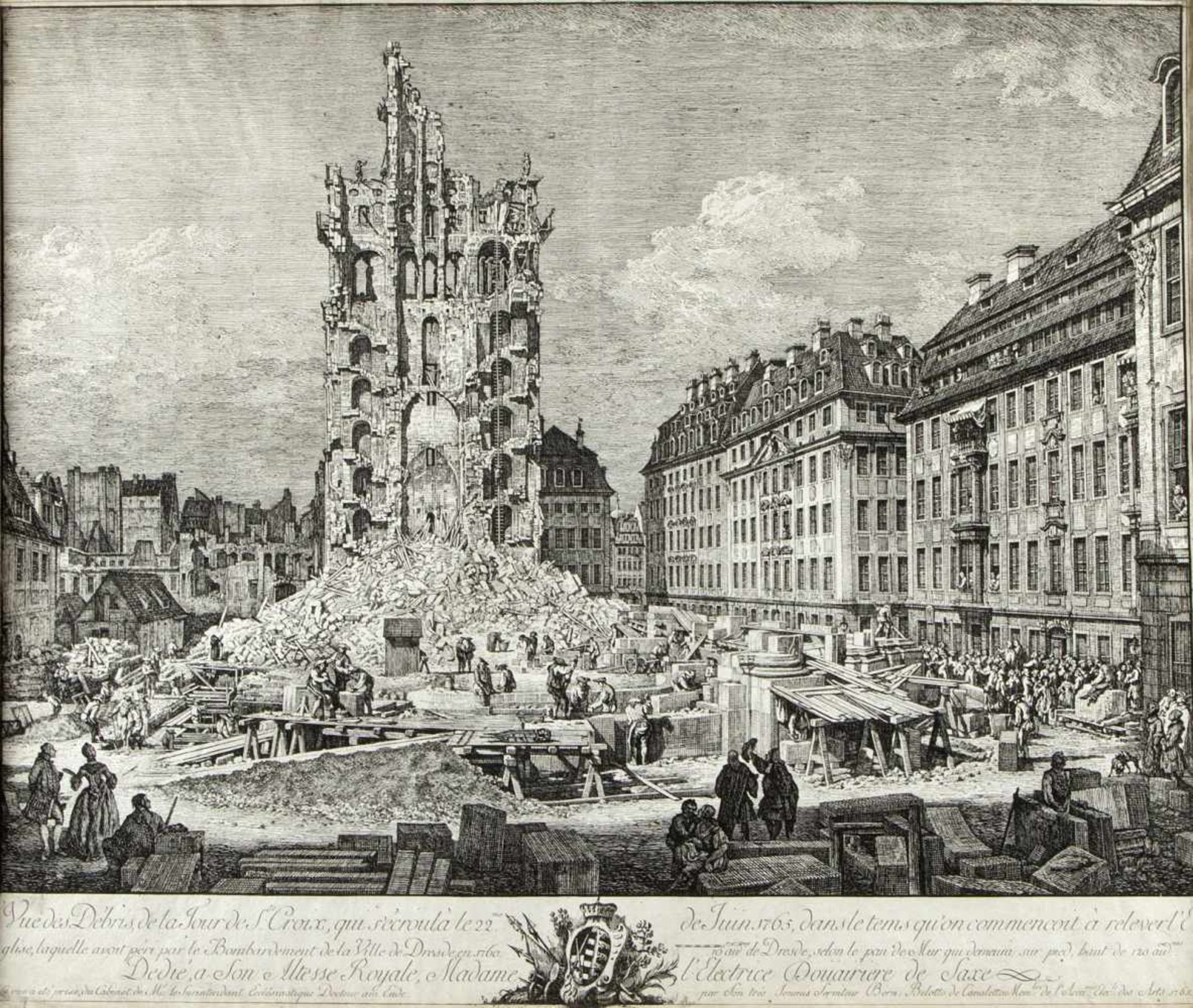 Bellotto gen. Canaletto, Bernardo. 1721 Venedig - Warschau 1780Vue des Débris de la Tour de Ste.