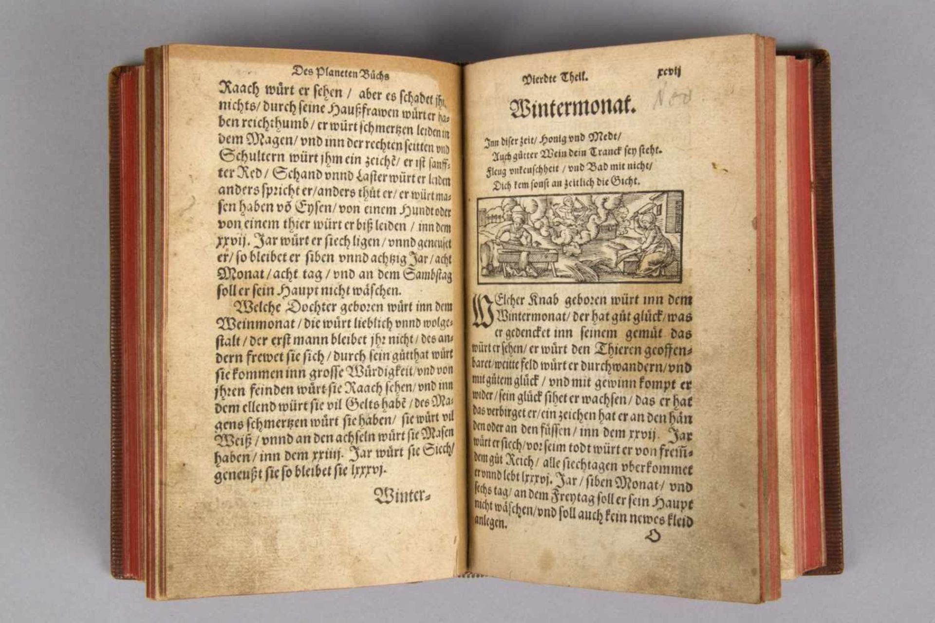 Daß Groß Planeten Buch sampt der Geomanci/Physiognomi und Chiromanci... Strassbg., Rihel,1590. - Bild 3 aus 4