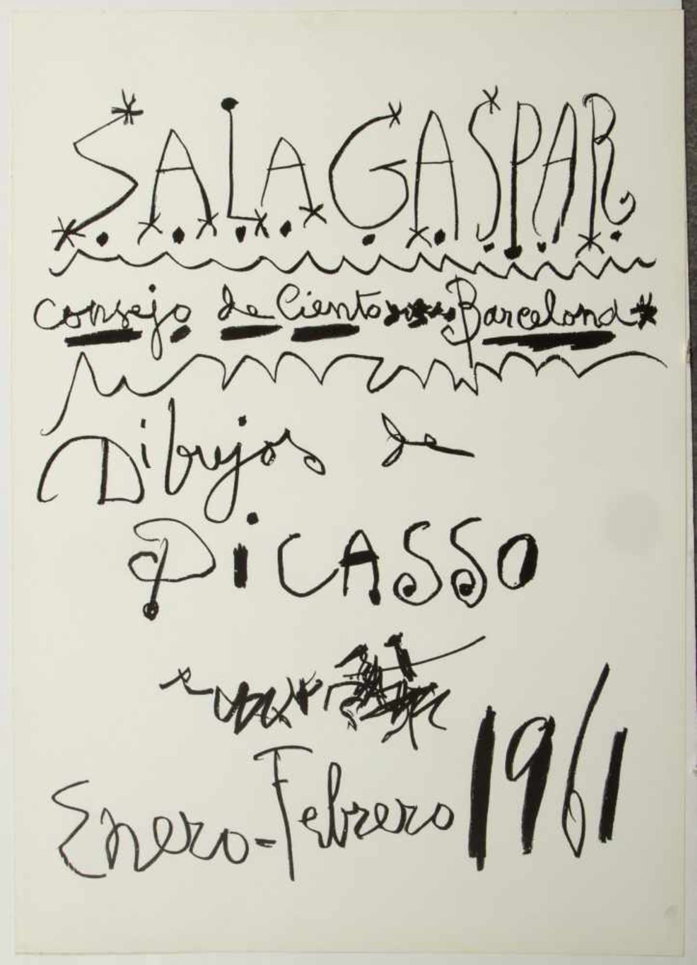 PicassoSala Gaspar 1960 und 1961. 3 Plakate. Bis 61 x 47,5 cm. - Bild 2 aus 3