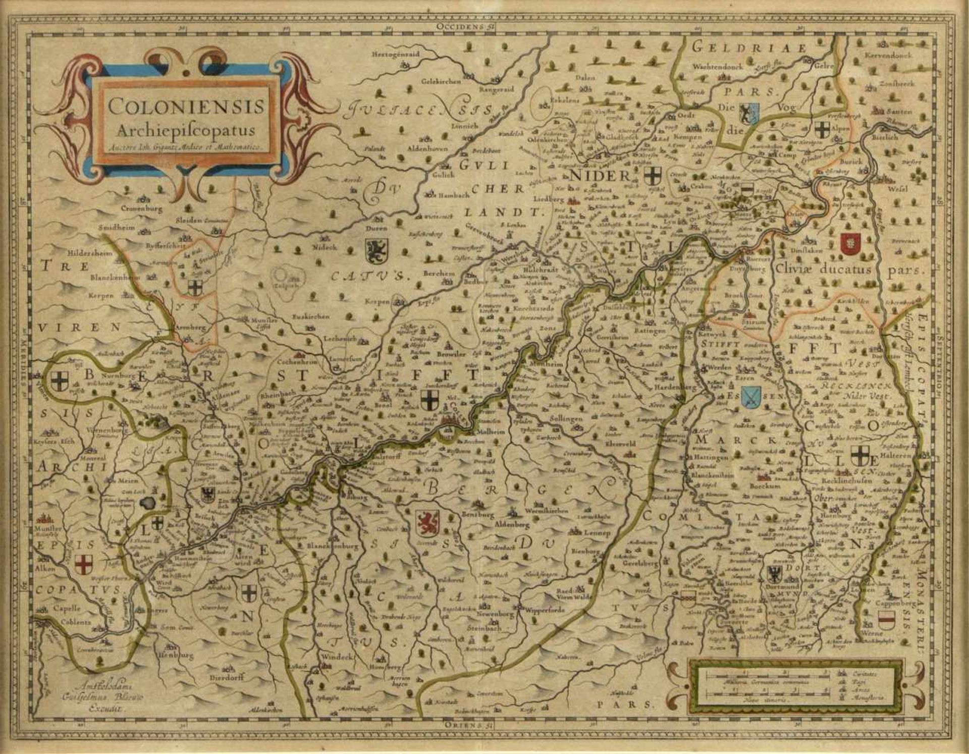 Homann. GigasKarten von Köln und Mannheim. 2 kol. Radierungen. Bis 48 x 57 cm. - Bild 2 aus 3