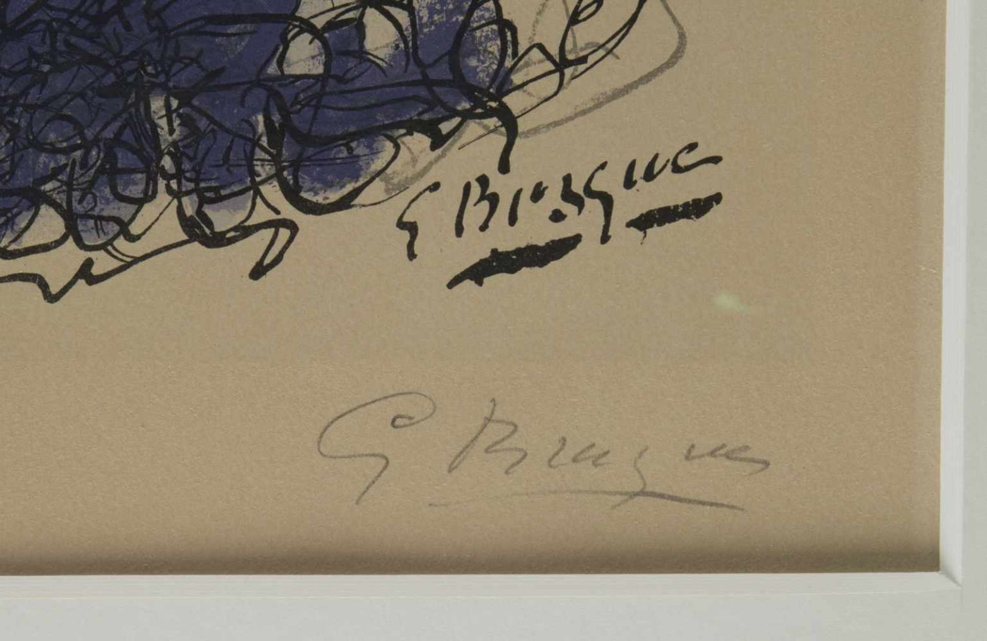 Braque, Georges. 1881 Argenteuil - Paris 1963Fleurs dans un vas en bleu. Farblithographie. Sign. und - Bild 2 aus 4