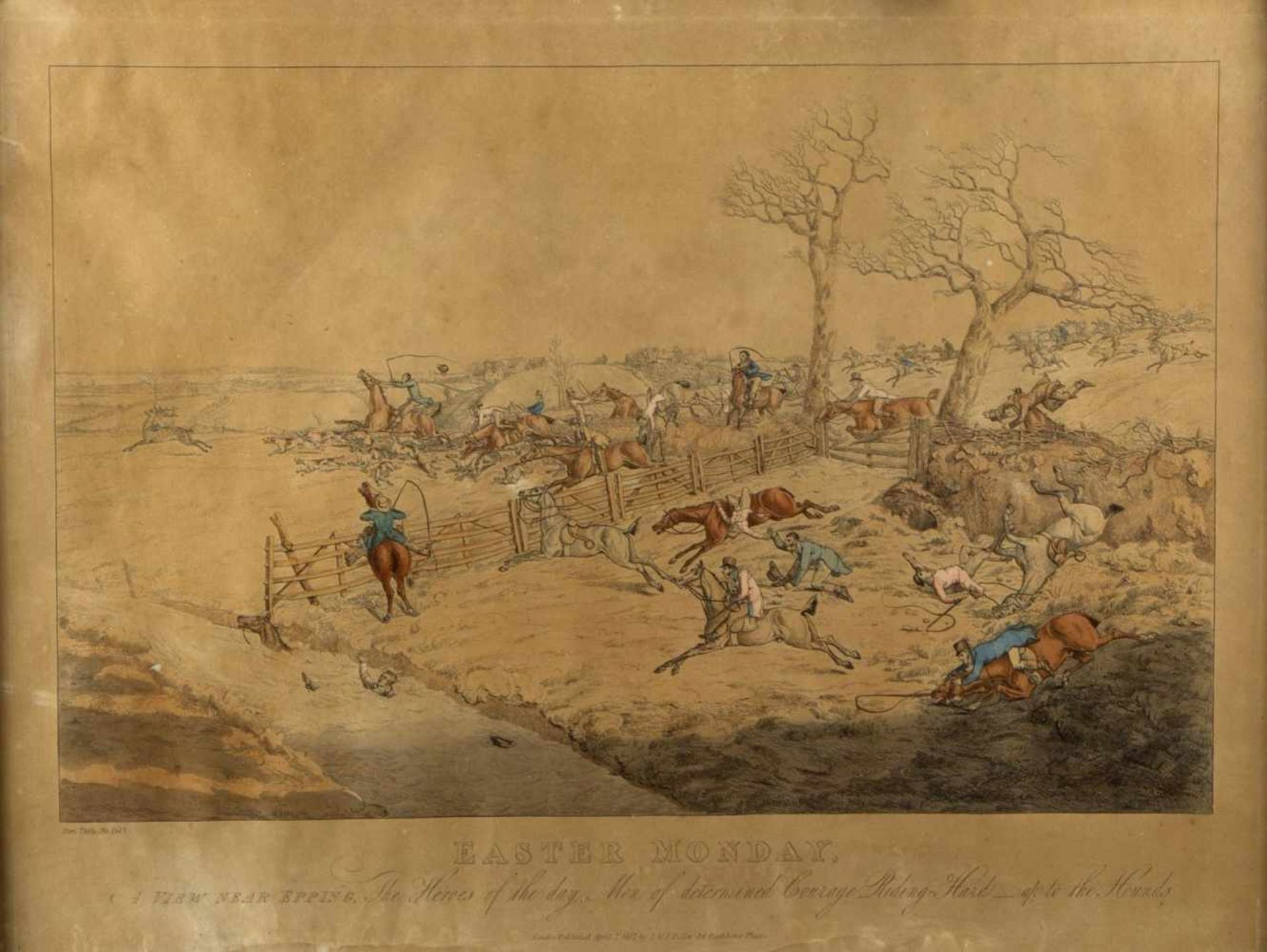 Tally Ho, Ben. 1785 - 1851Easter Monday. 2 kol. Radierungen. 37,5 x 50 cm. Gebräunt. - Bild 3 aus 3