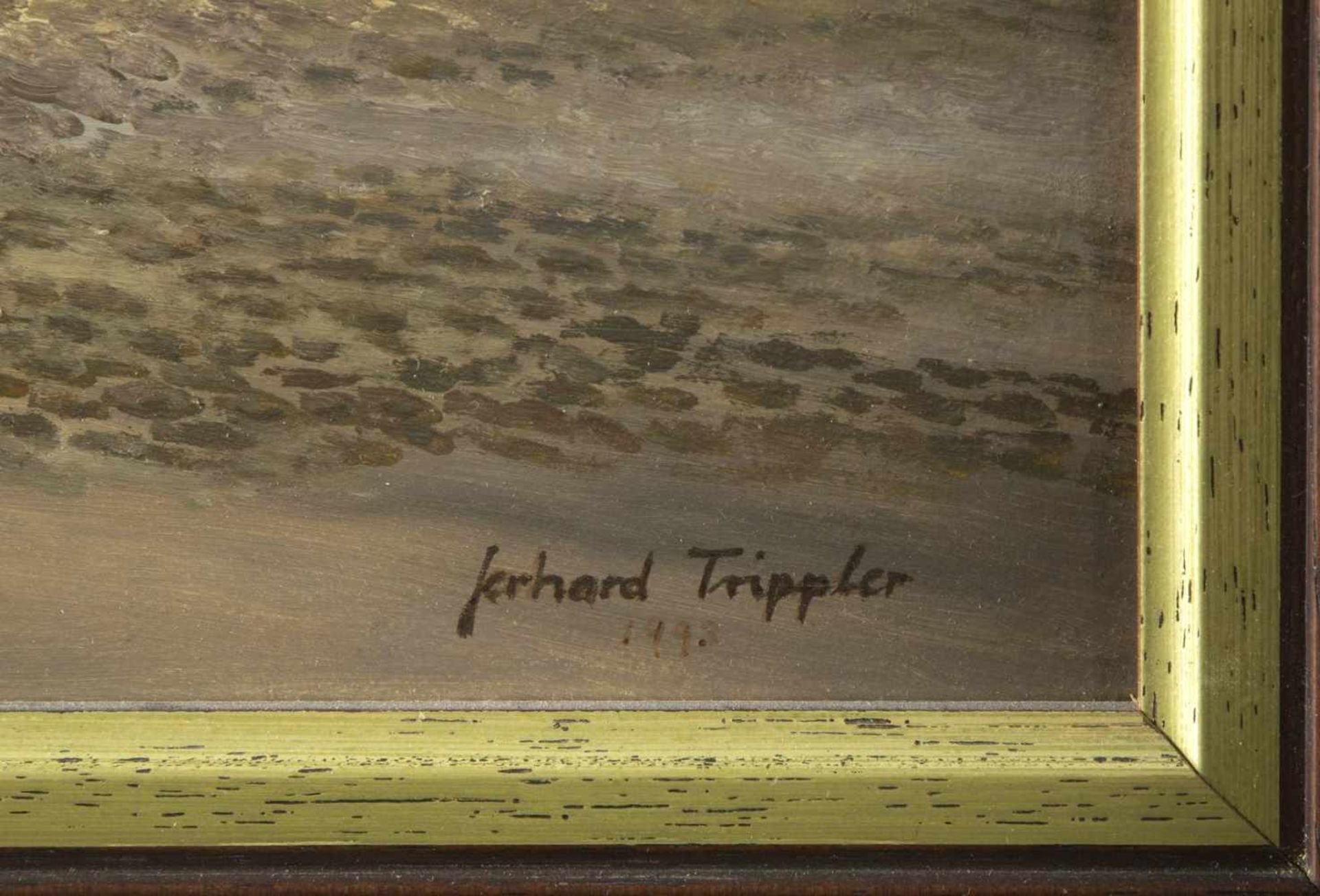 Trippler, GerhardAltenburg Roßplan. Öl/Hartfaser. Sign. und dat. 1993. 51 x 76 cm. Gerahmt. - Bild 2 aus 4