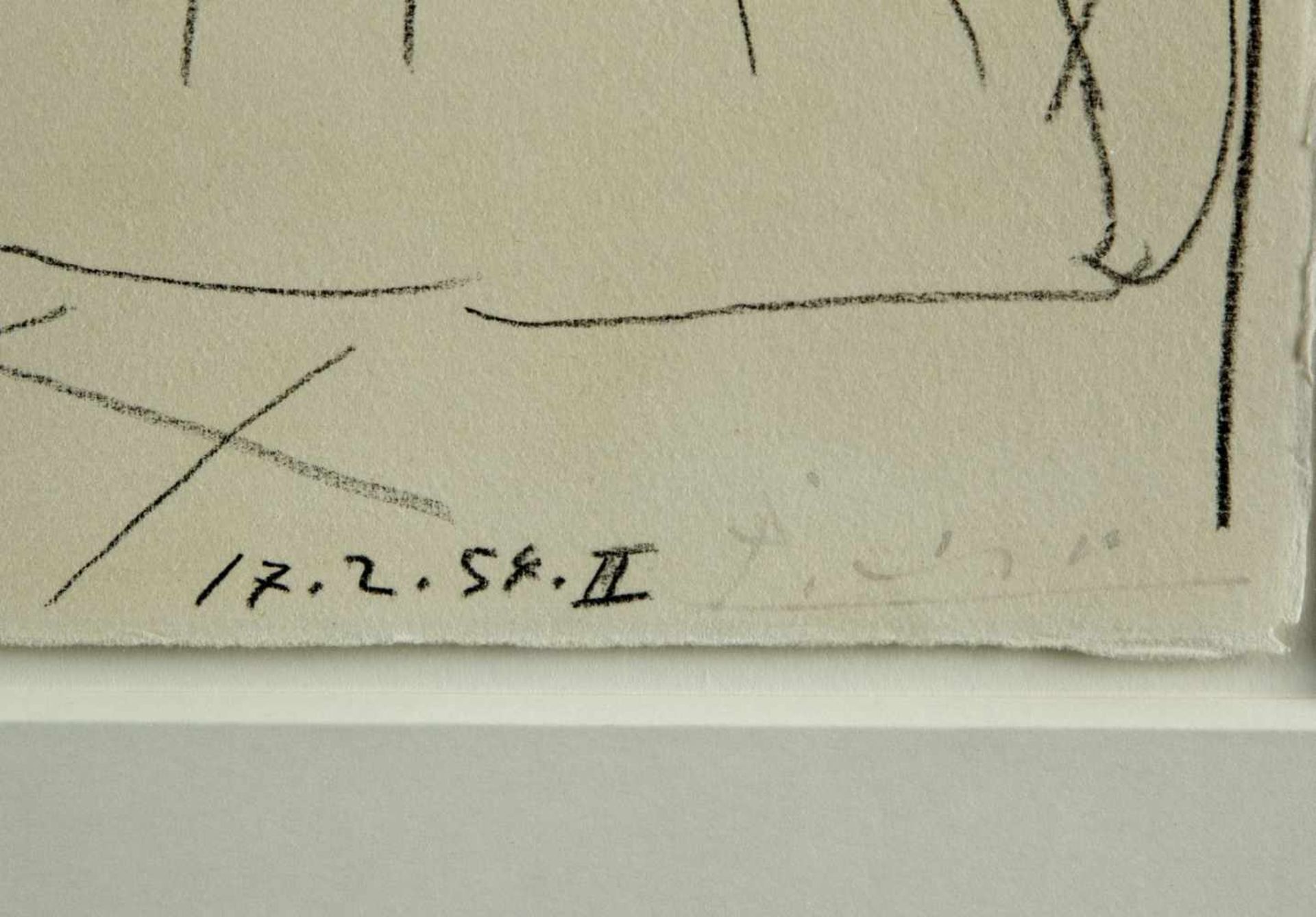 Picasso, Pablo. 1881 Malaga - Mougins 1973Lest trois femmes et le torrero. Lithographie. Sign., num. - Bild 2 aus 3