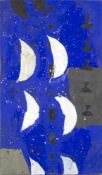 Heinschl, A.Weißer Mond. Acryl/Lwd. Sign., bet. und dat. (19)92. 160 x 95 cm.