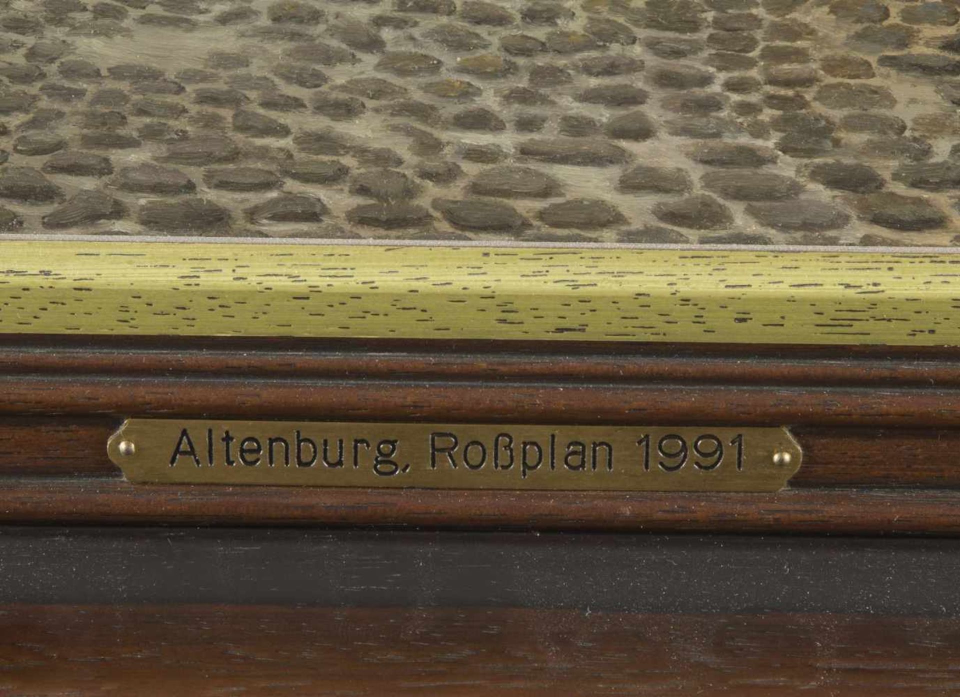 Trippler, GerhardAltenburg Roßplan. Öl/Hartfaser. Sign. und dat. 1993. 51 x 76 cm. Gerahmt. - Bild 3 aus 4