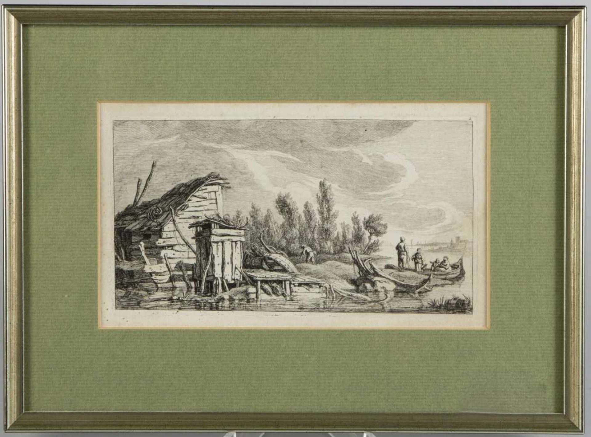 Weirotter, Franz Edmund. 1730 Innsbruck - Wien 1771Suite de paysage. 12 Radierungen. Bis 11,5 x 19,5 - Bild 3 aus 5