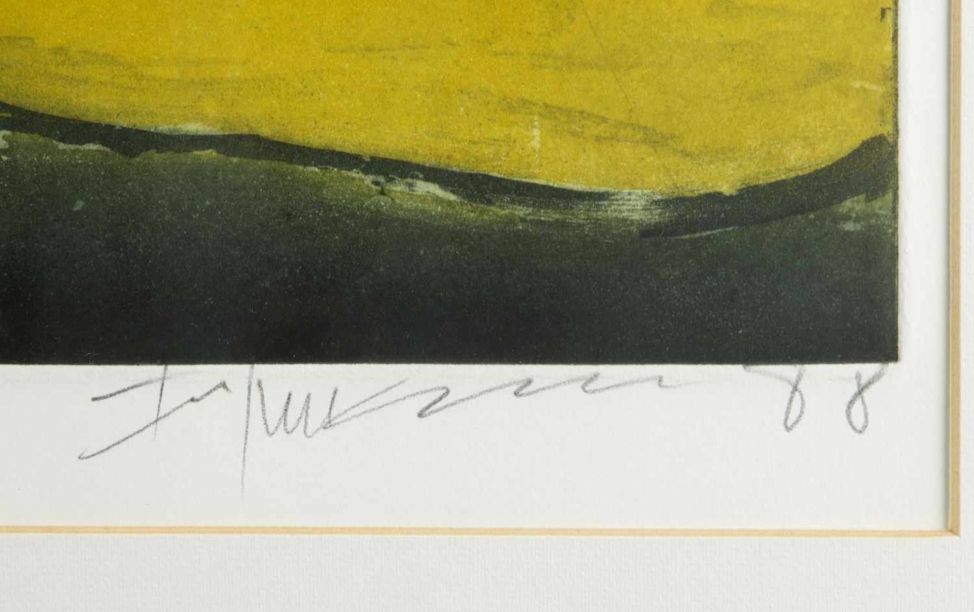 Fussmann, Klaus. 1938 VelbertStillleben mit Teekanne. Landschaft. 2 farbige Aquatintaradierungen. - Bild 3 aus 5