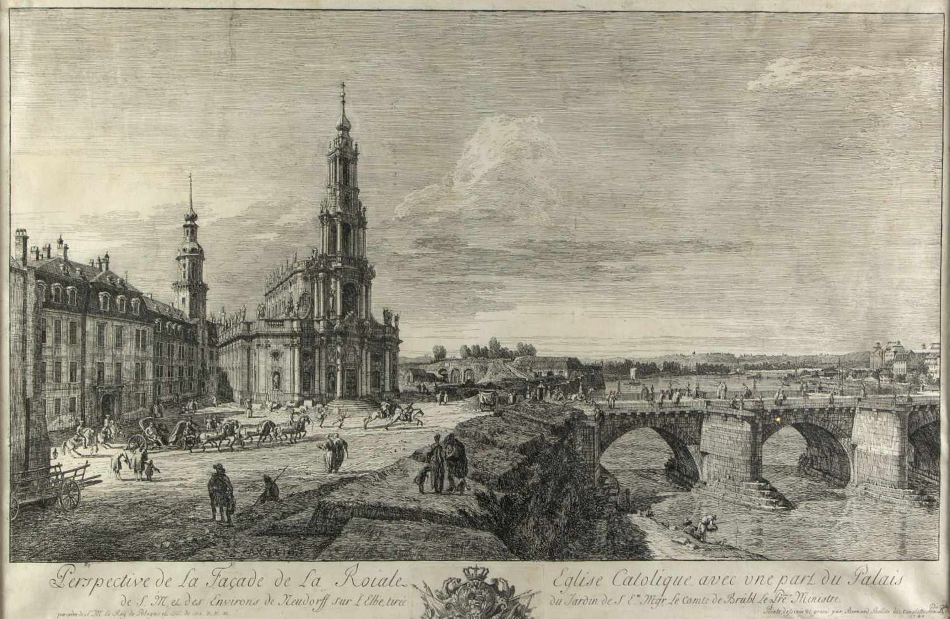 Bellotto gen. Canaletto, Bernardo. 1721 Venedig - Warschau 1780Perspective de la Facade de la Roiale