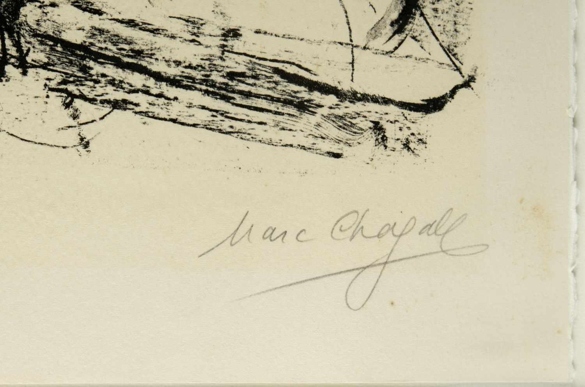 Chagall, Marc. 1887 Witebsk - Paul de Vence 1985Selbstportrait mit einem Pärchen. Lithographie. - Bild 2 aus 2