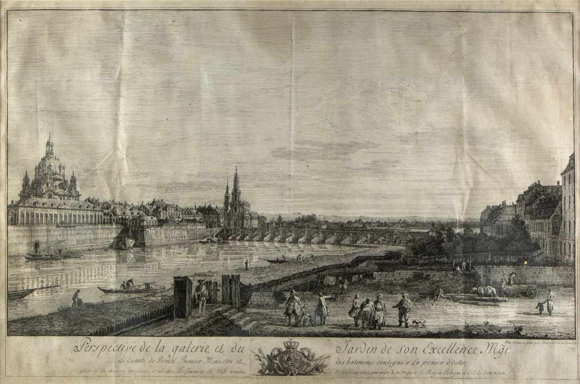 Bellotto gen. Canaletto, Bernardo. 1721 Venedig - Warschau 1780Perspective de la galerie et du