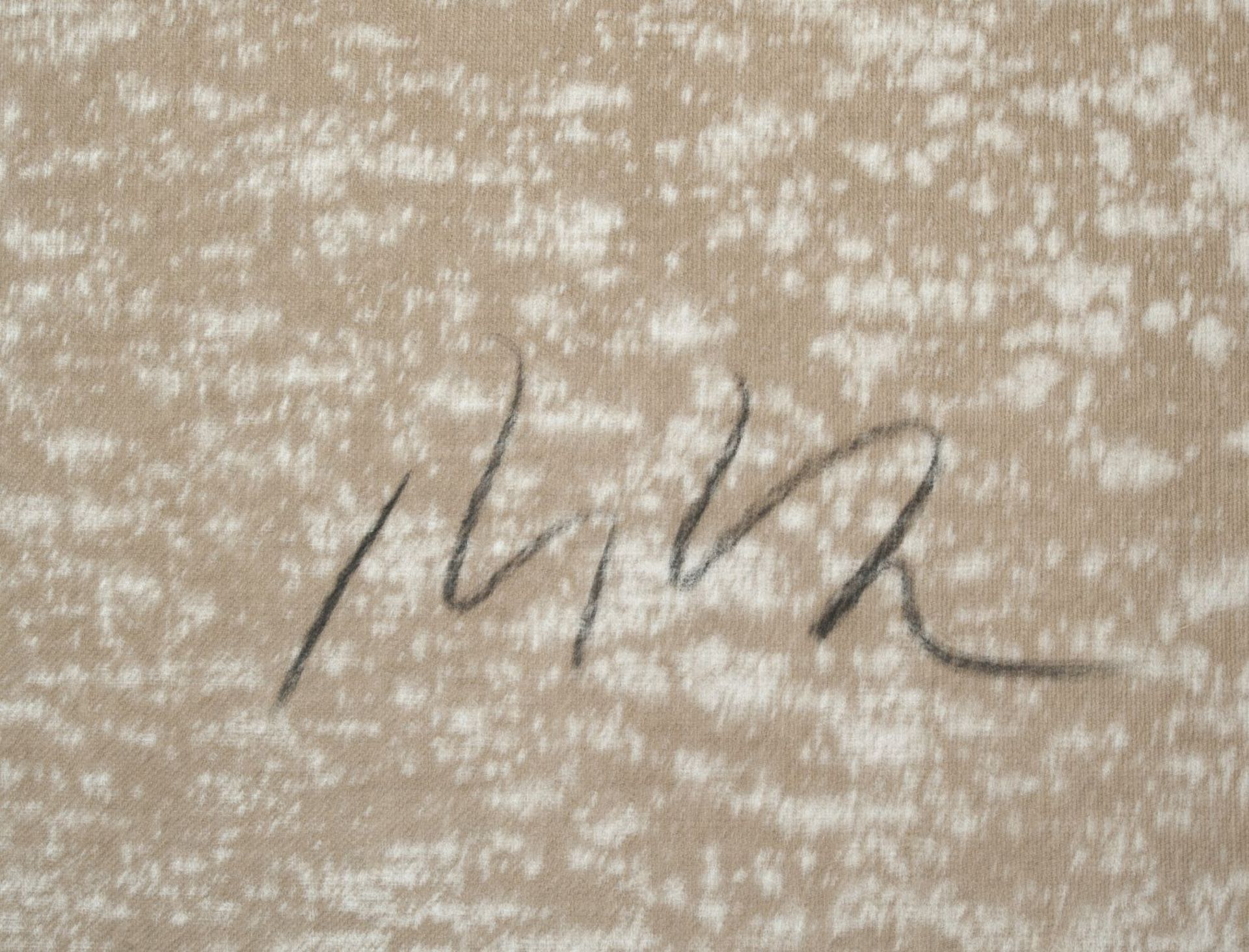 Turk, Armin. 1943 Werdohl - Velbert 2013Blaue Punkte im Nebel. Eitempera/Lwd. 200 x 220 cm. Verso - Bild 2 aus 4