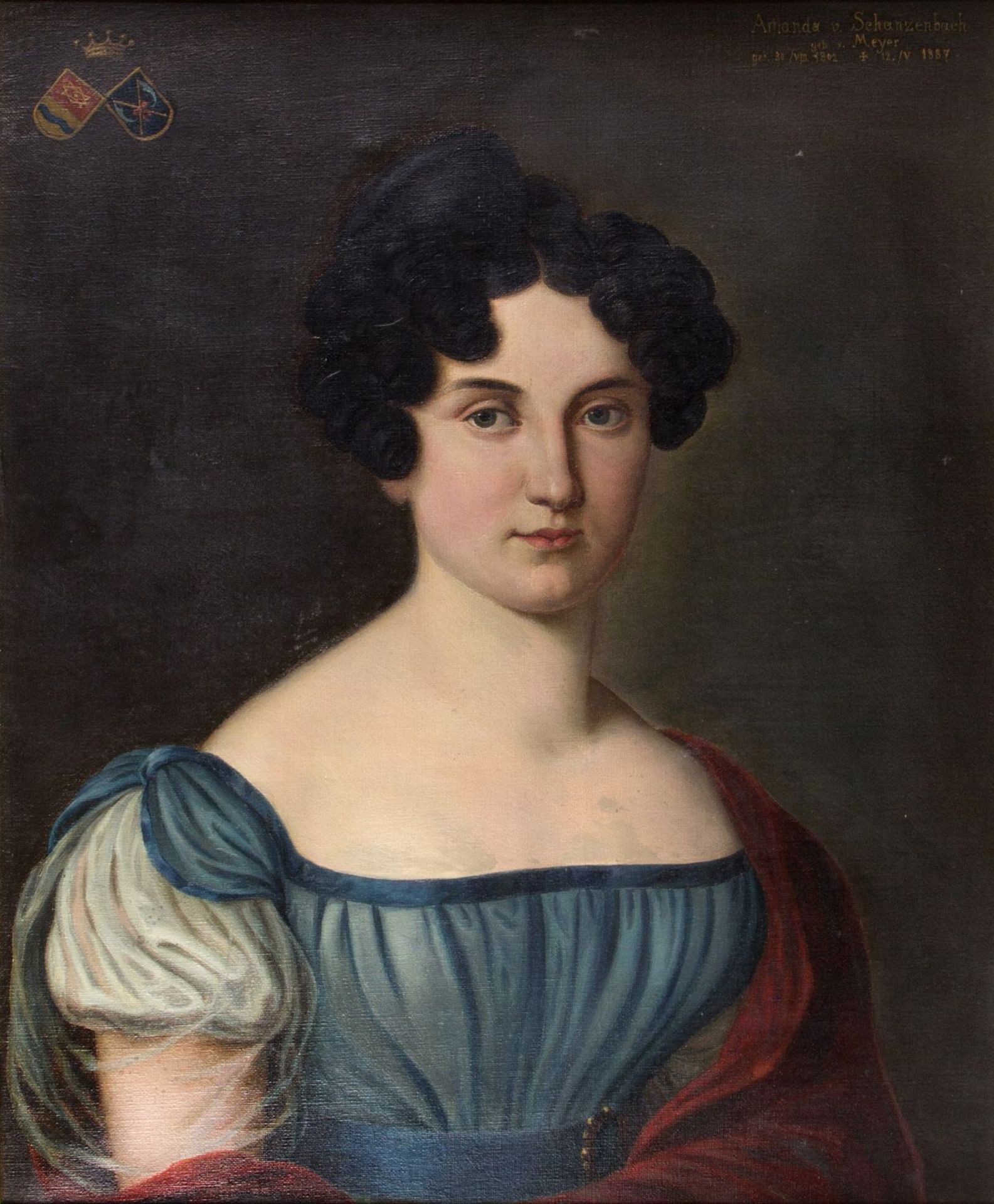 Deutsch, 19. und 20. Jh.Portraits der Amanda von Schanzenbach und des Georg Ritter von Schanzenbach. - Bild 5 aus 7