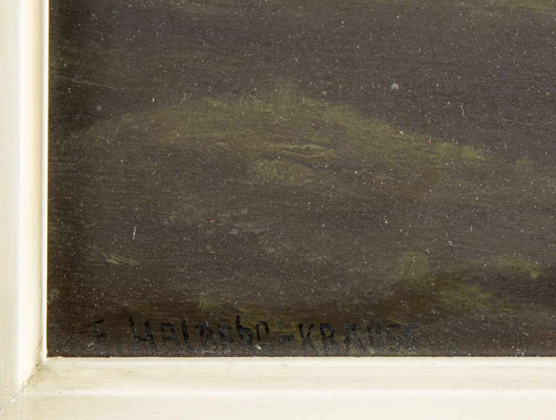 Halberg-Krauss, Fritz. 1874 Prozelten - Prien 1951Abziehendes Gewitter. Öl/Karton. Sign. 43 x 67 cm. - Bild 2 aus 3