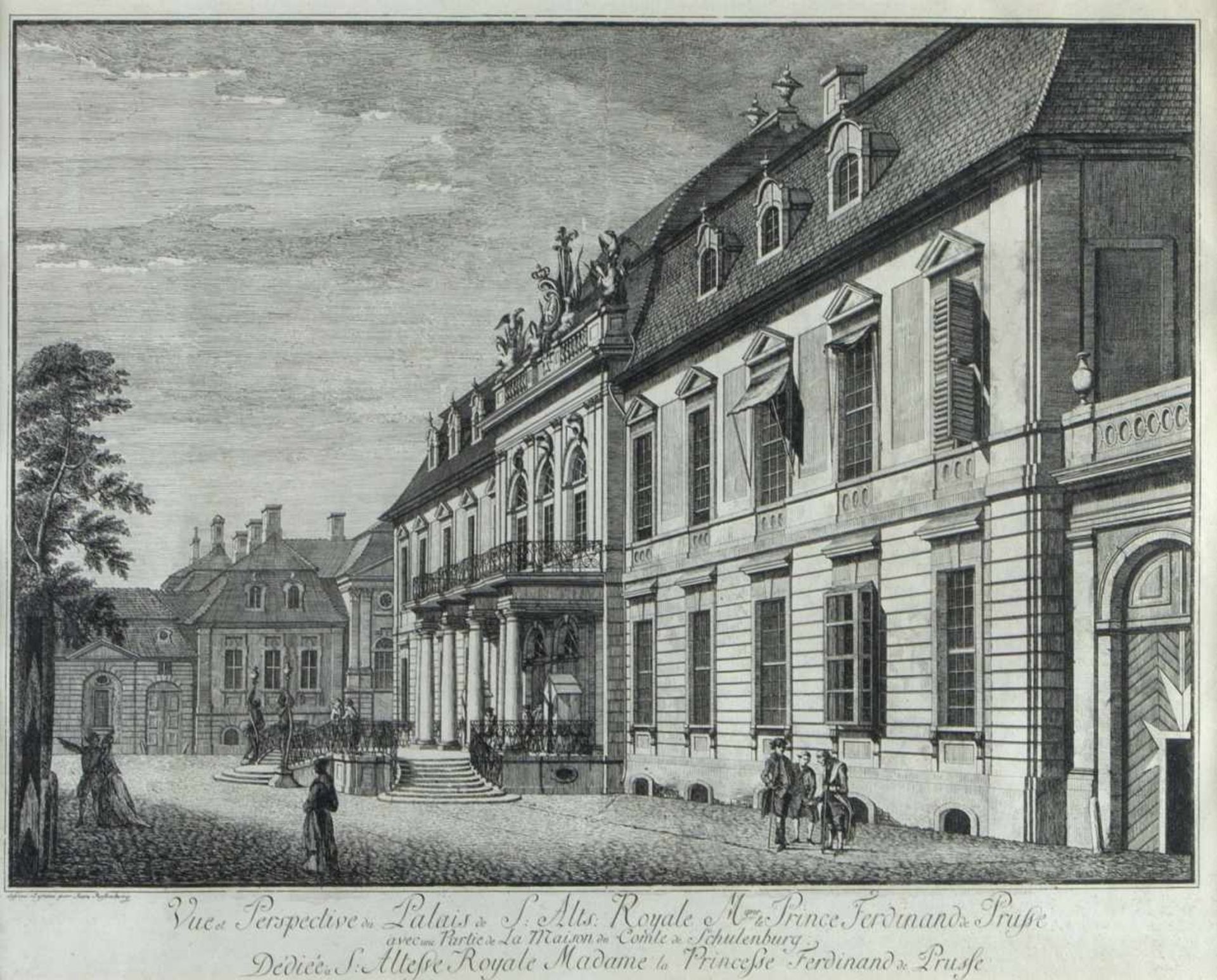 Rosenberg, Johann Georg. 1739 - Berlin - 1808Vue et Perspective du Palais de S. Alts. Royale Mgnr.