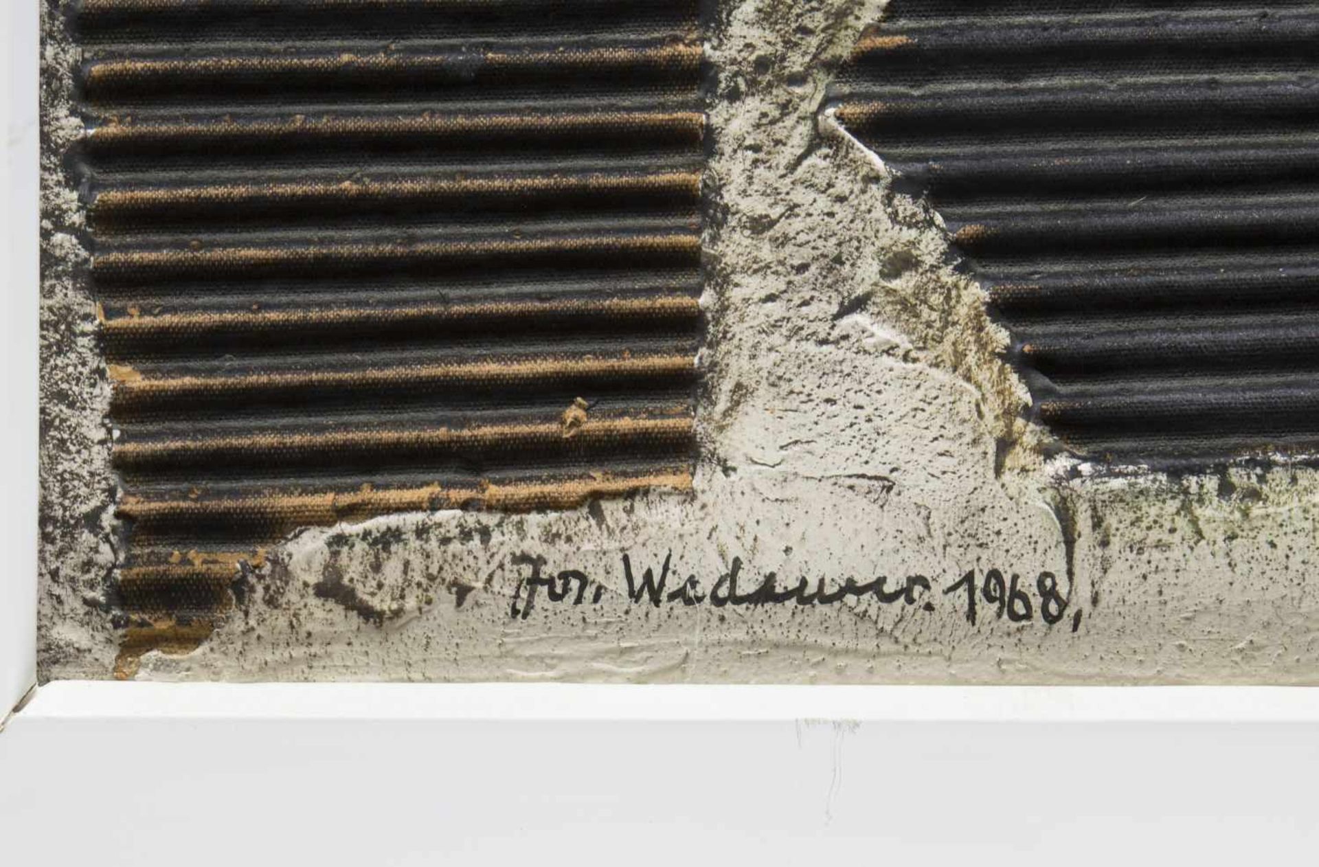 Wedewer, Josef. 1896 - Lüdinghausen - 1979Bild 23/1968. Bild 24/1968. 2 Gem. Collage, Öl/Lwd. - Bild 6 aus 7